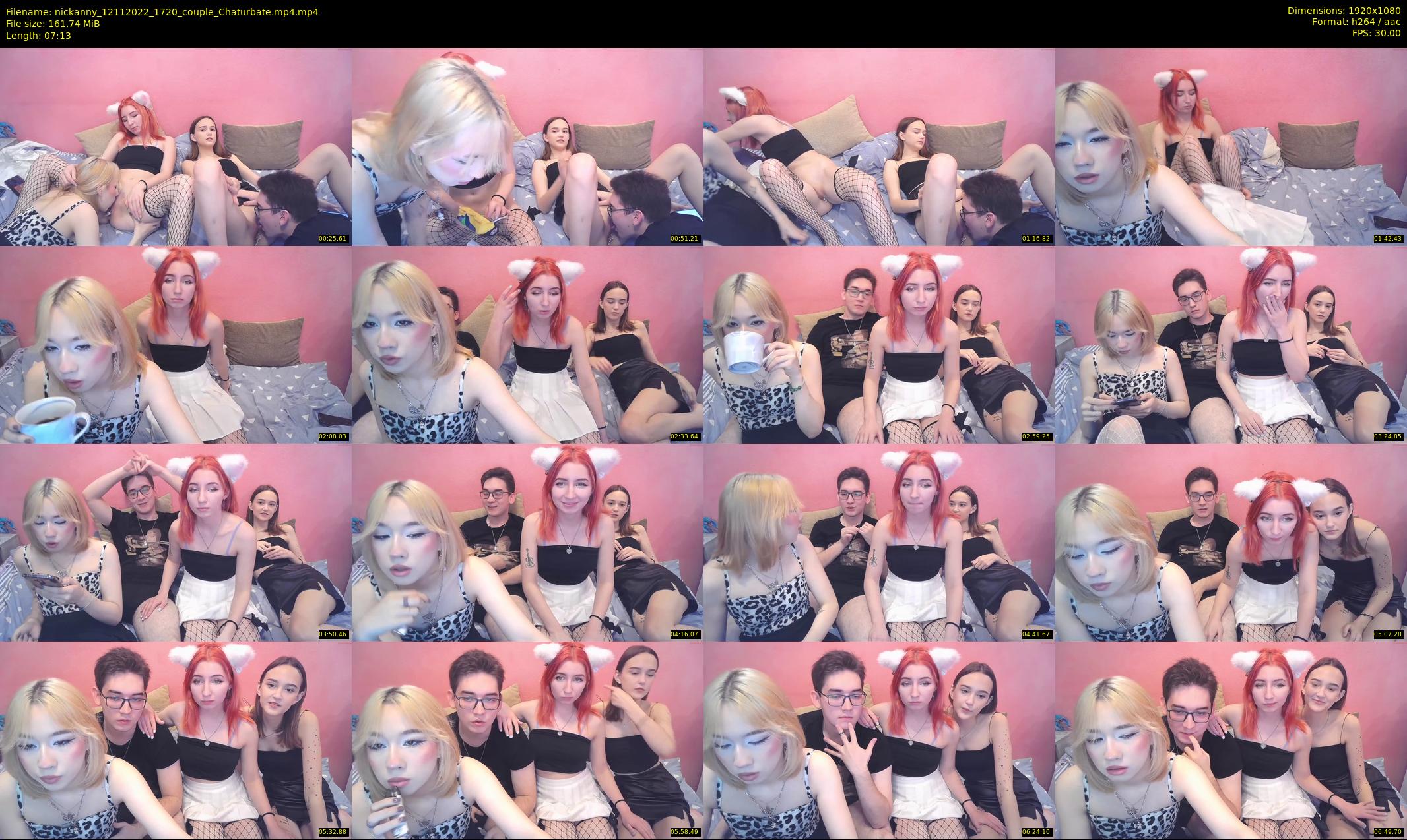 nickanny — 8 minute Chaturbate couple cam show recording, 1080p, Nov 12, 2022
