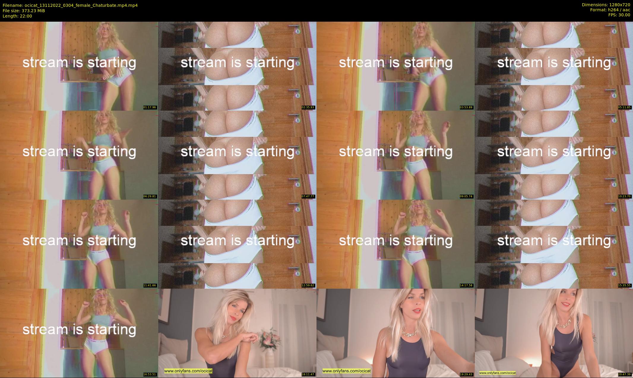 ocicat — 22 minute Chaturbate female cam show recording, 720p, Nov 13, 2022