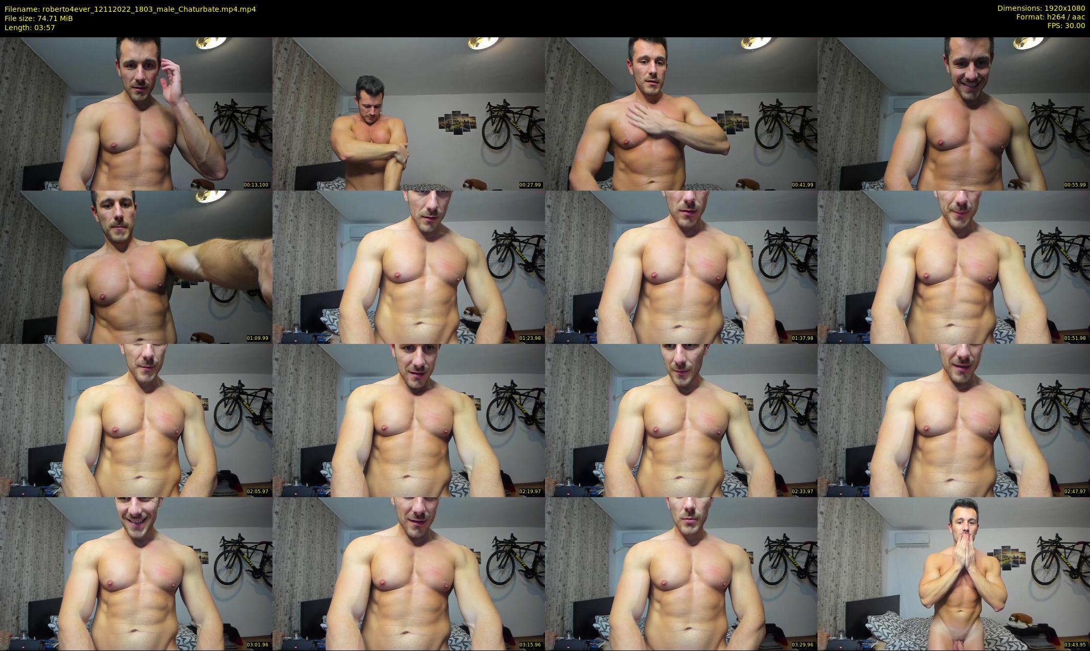 roberto4ever — 4 minute Chaturbate male cam show recording, 1080p, Nov 12, 2022
