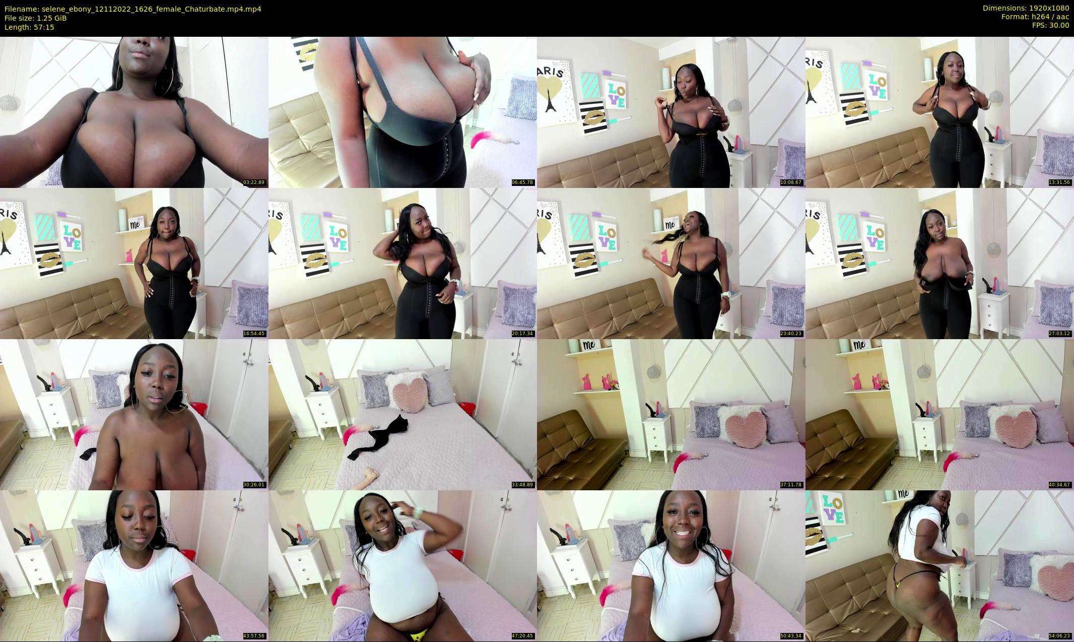 selene_ebony — 58 minute Chaturbate female cam show recording, 1080p, Nov 12, 2022