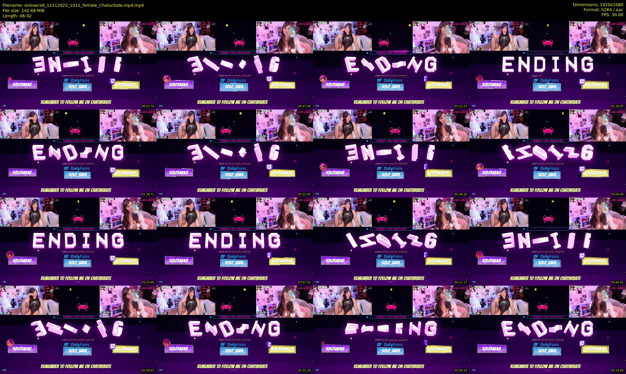solosara8 — 7 minute Chaturbate female cam show recording, 1080p, Nov 12, 2022