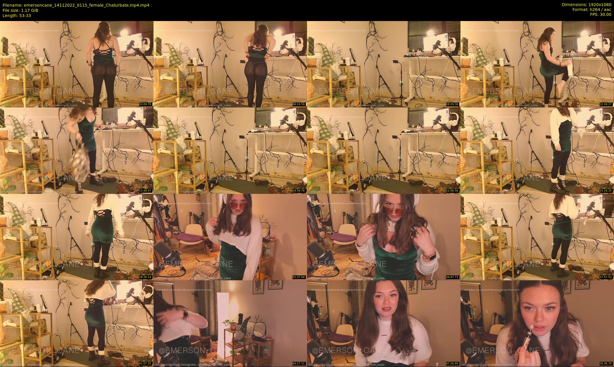 emersoncane — 54 minute Chaturbate female cam show recording, 1080p, Nov 14, 2022