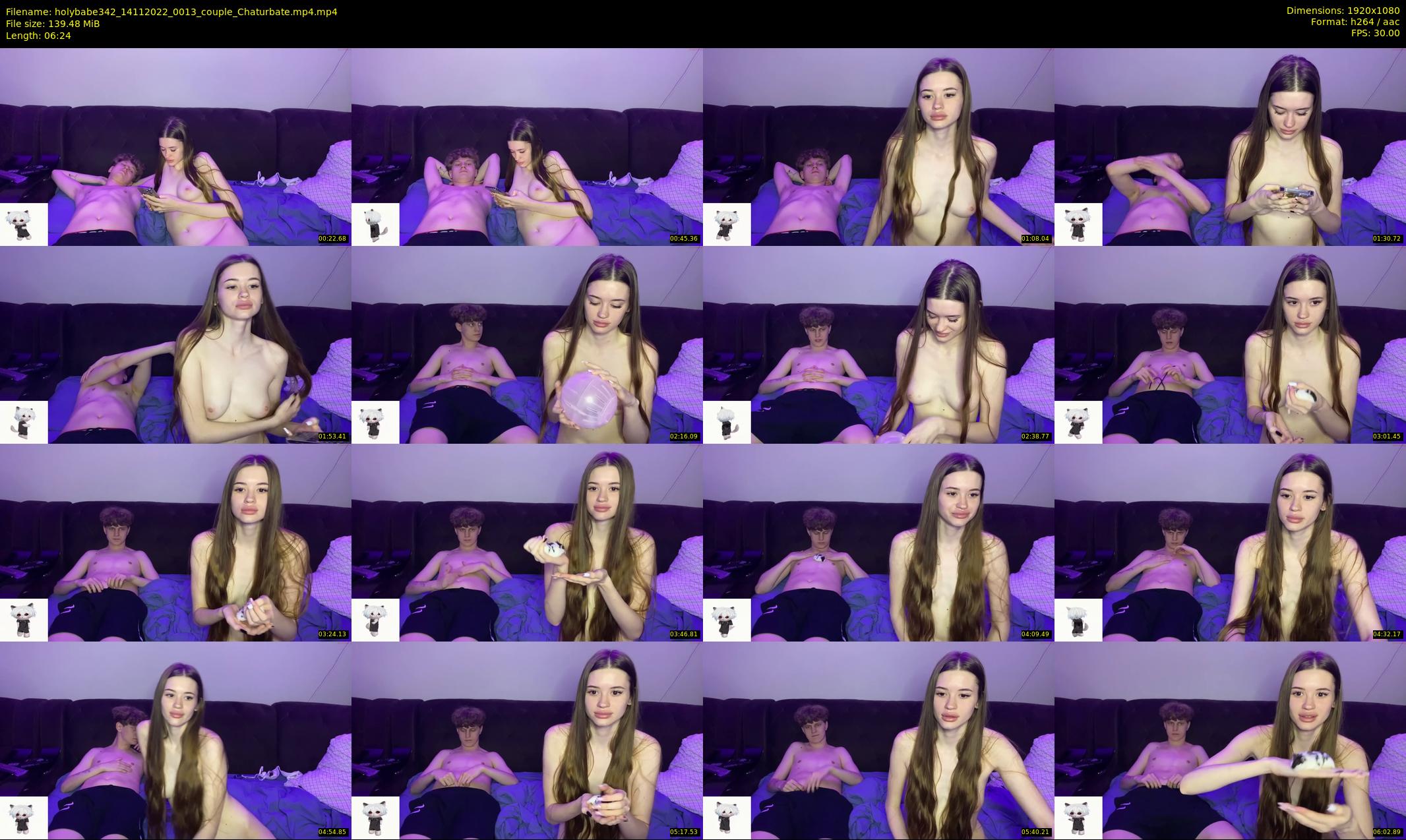 holybabe342 — 7 minute Chaturbate couple cam show recording, 1080p, Nov 14, 2022
