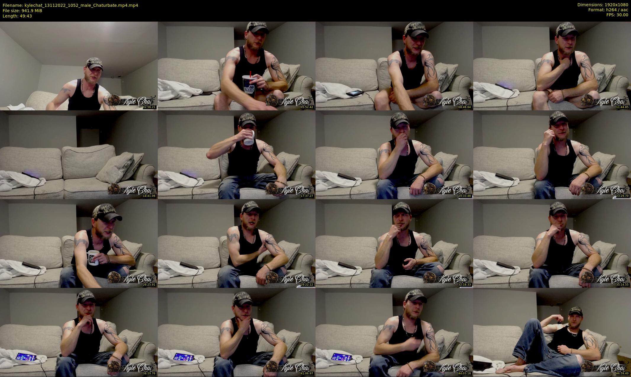 kylechat — 50 minute Chaturbate male cam show recording, 1080p, Nov 13, 2022