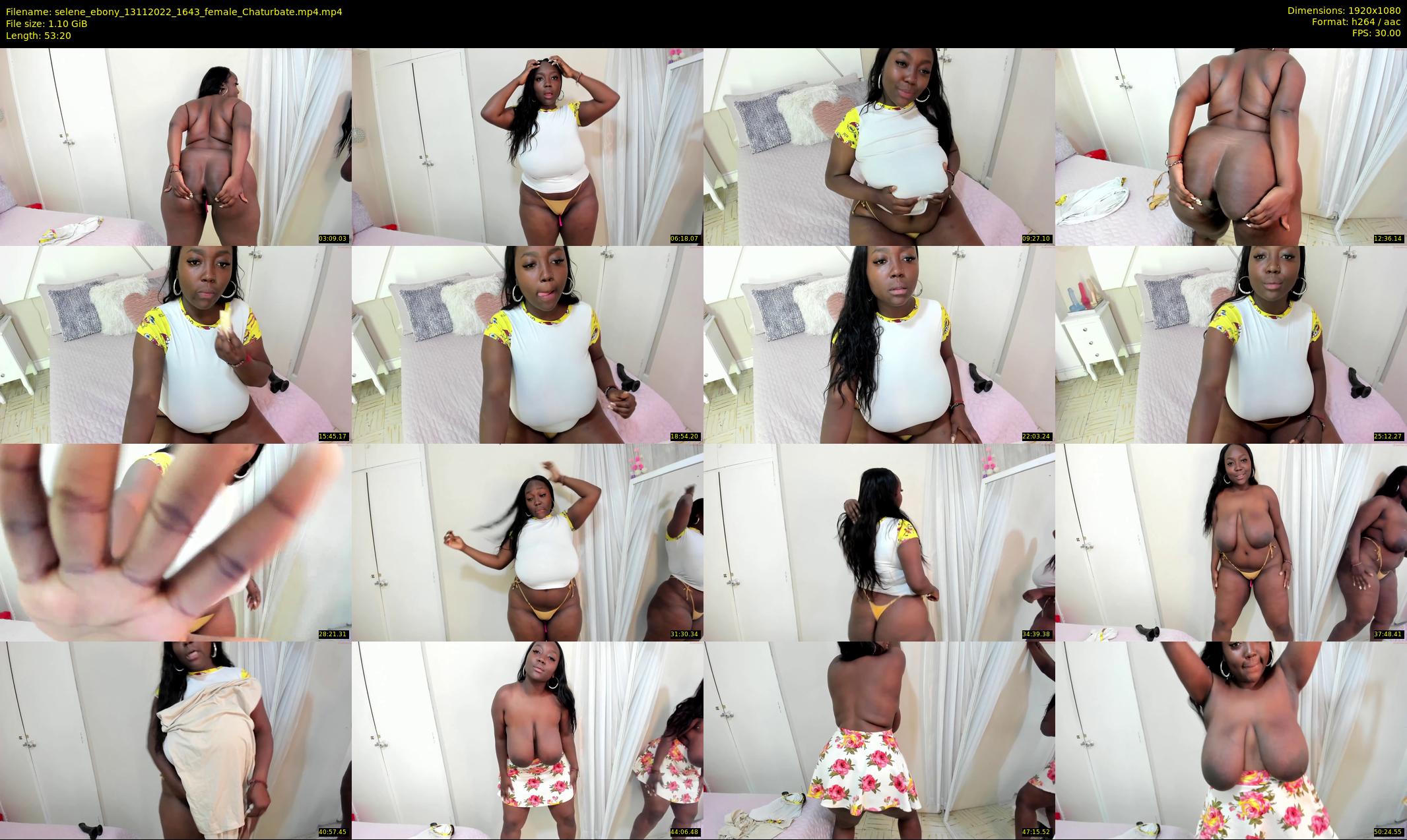 selene_ebony — 54 minute Chaturbate female cam show recording, 1080p, Nov 13, 2022