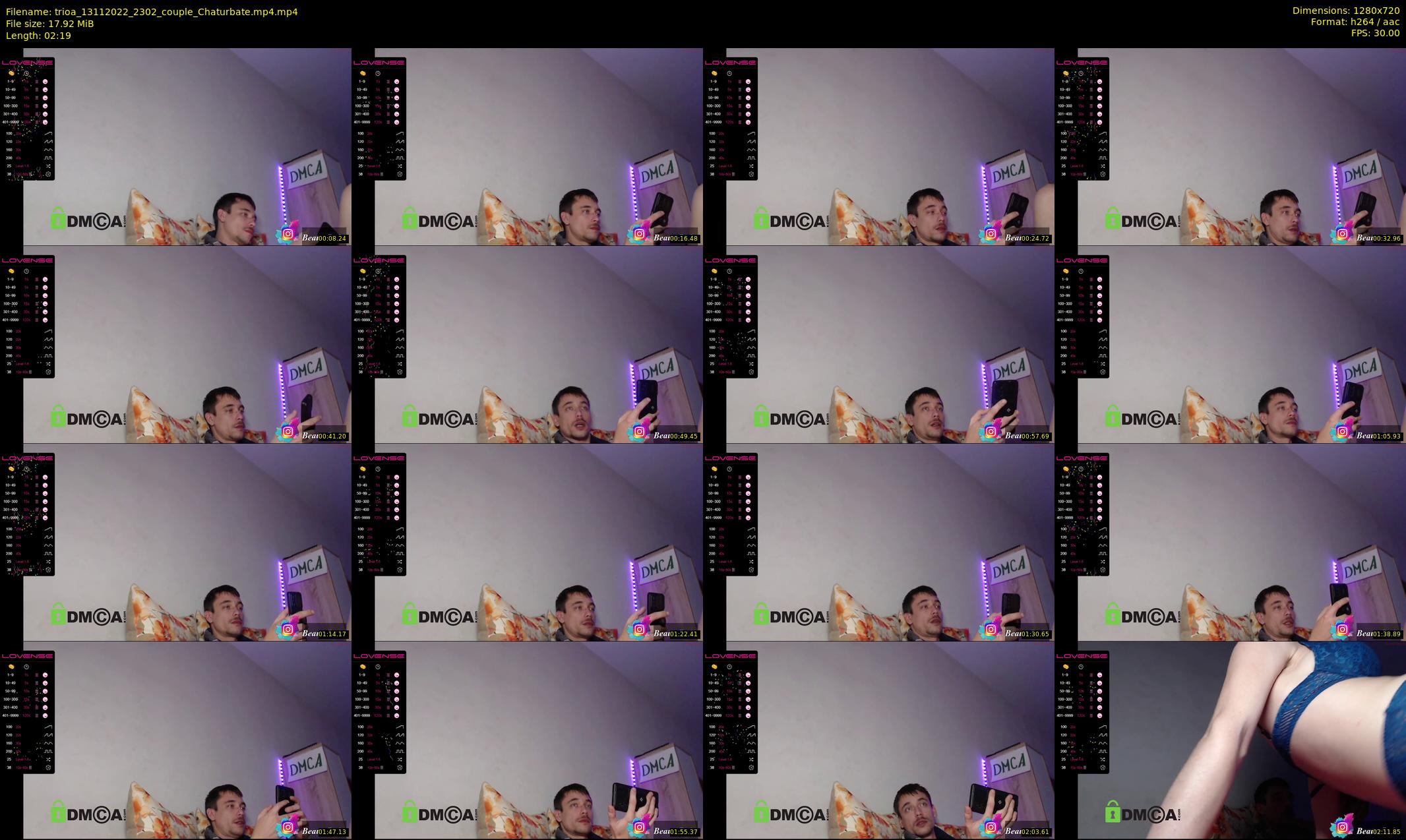 trioa — 3 minute Chaturbate couple cam show recording, 720p, Nov 13, 2022