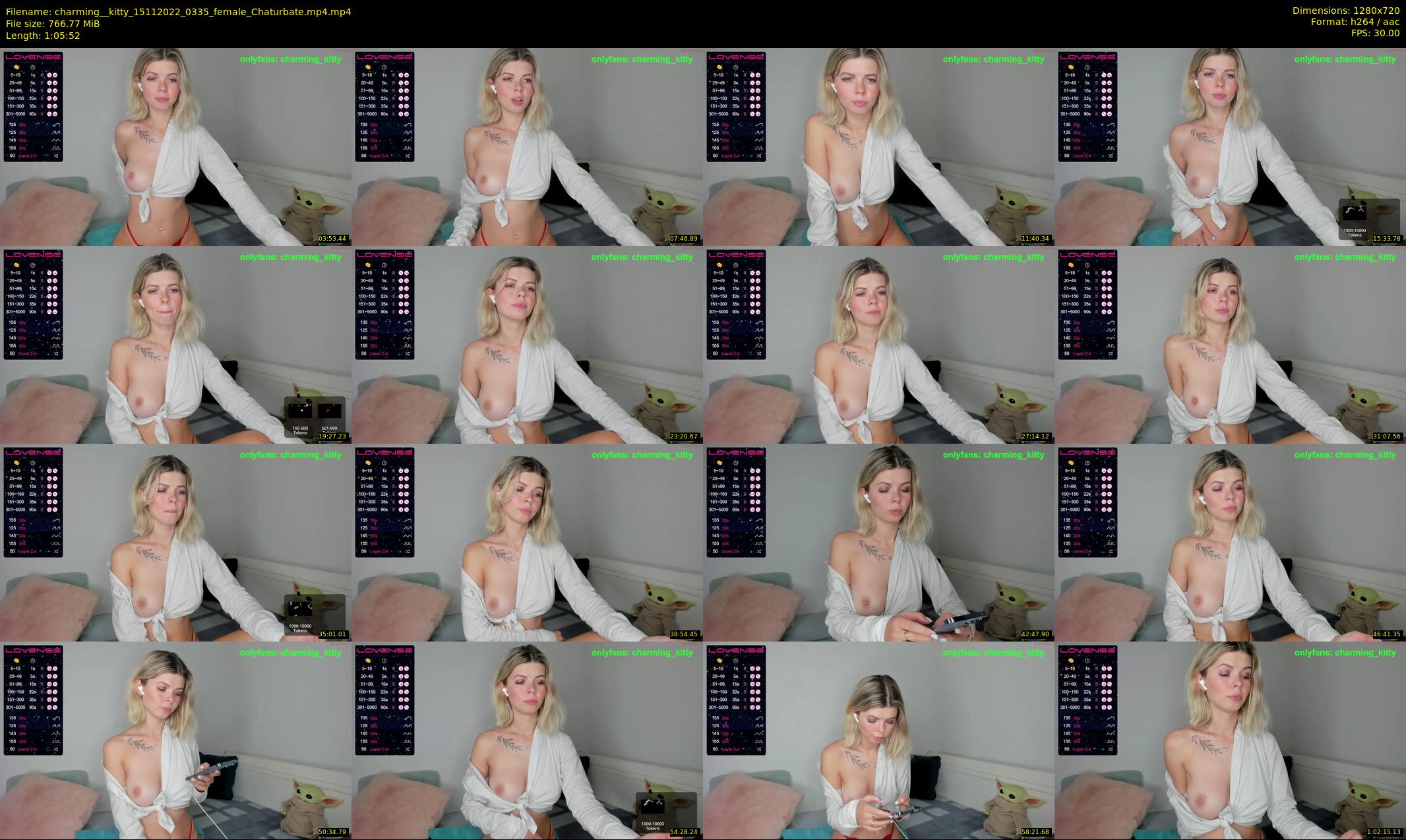 charming__kitty — 66 minute Chaturbate female cam show recording, 720p, Nov 15, 2022