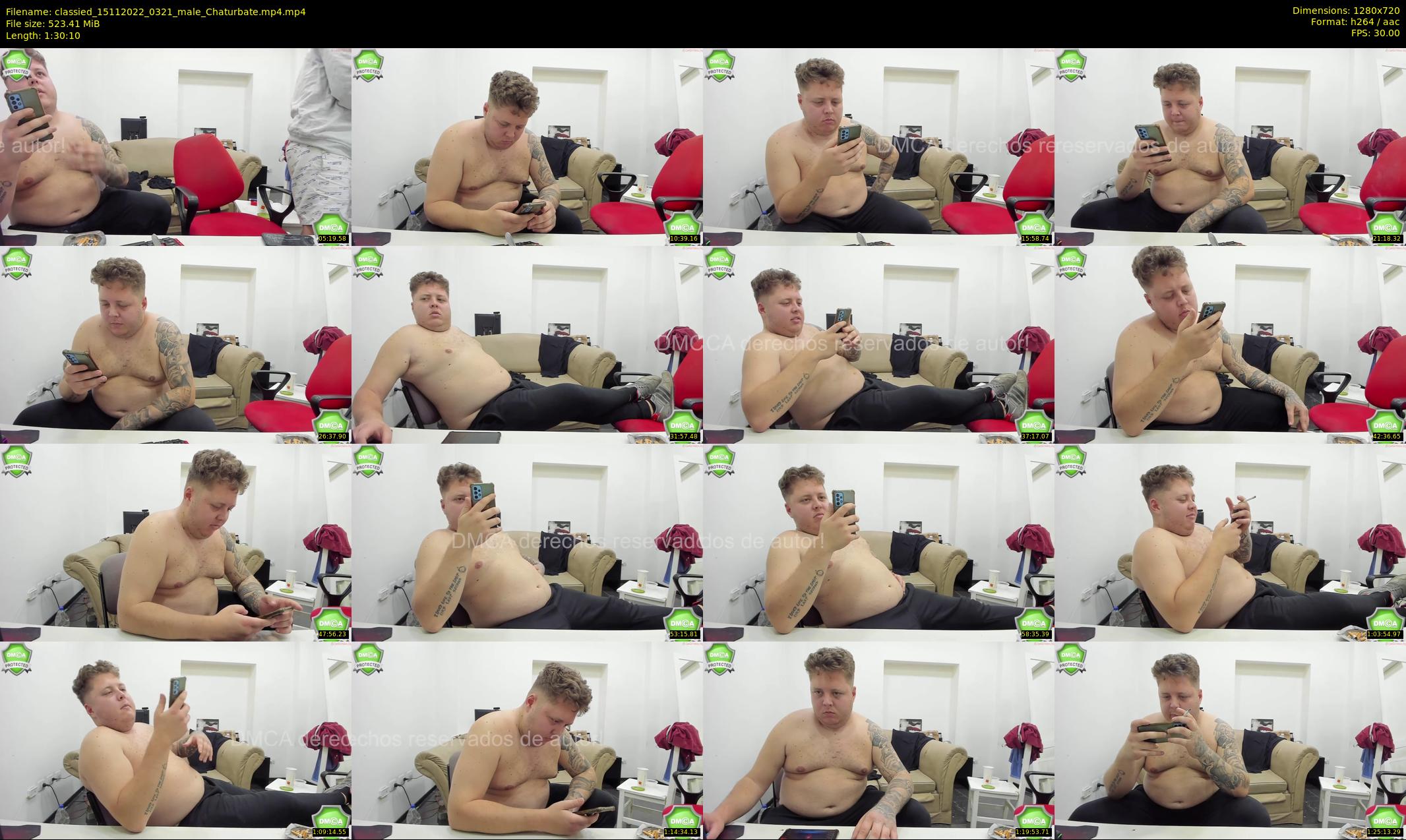 classied — 91 minute Chaturbate male cam show recording, 720p, Nov 15, 2022