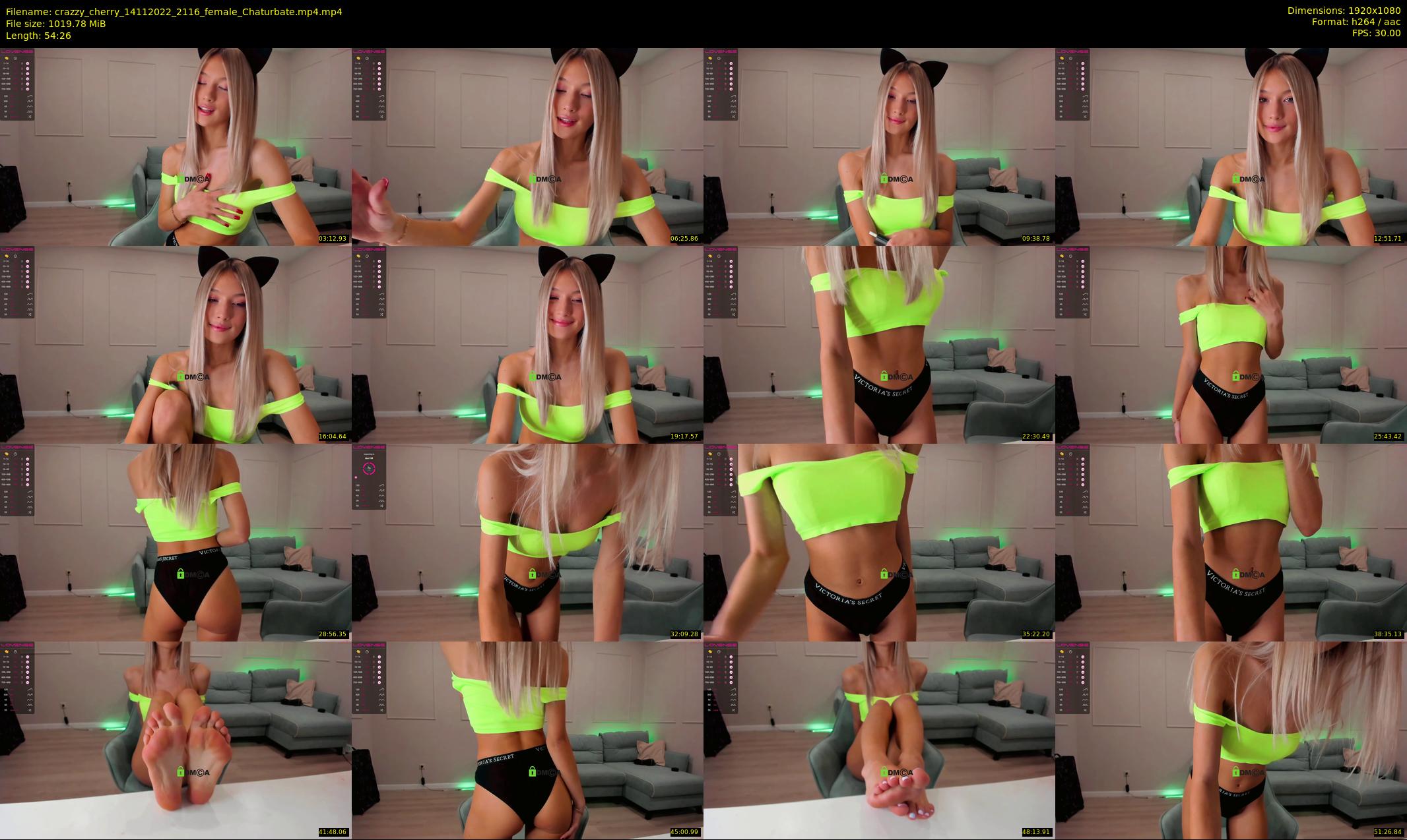 crazzy_cherry — 55 minute Chaturbate female cam show recording, 1080p, Nov 14, 2022