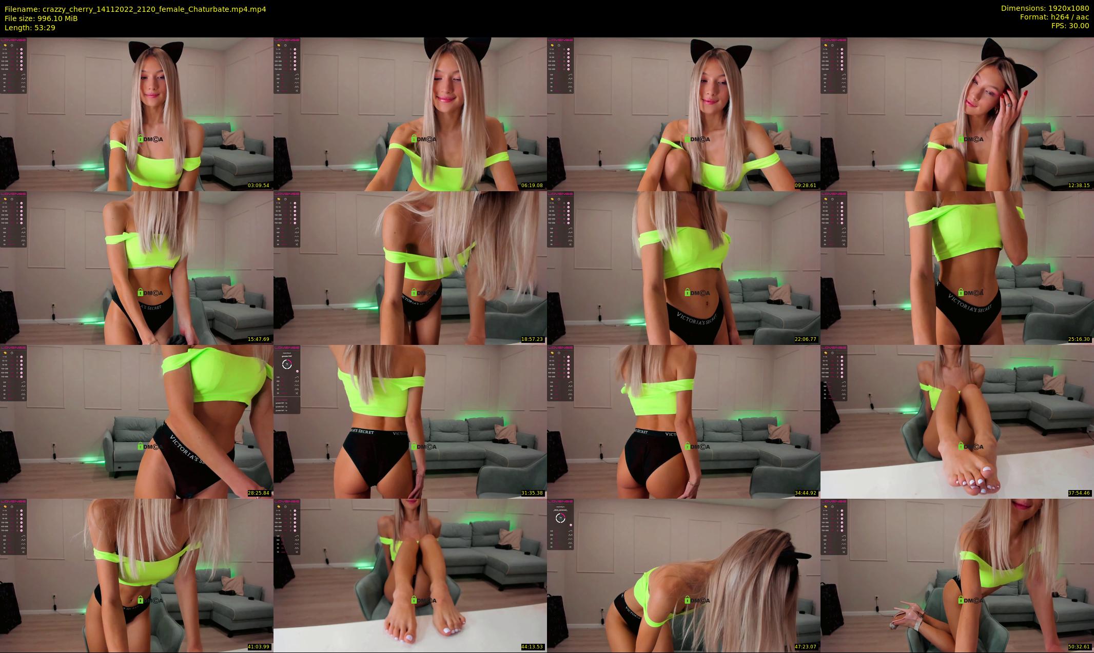 crazzy_cherry — 54 minute Chaturbate female cam show recording, 1080p, Nov 14, 2022