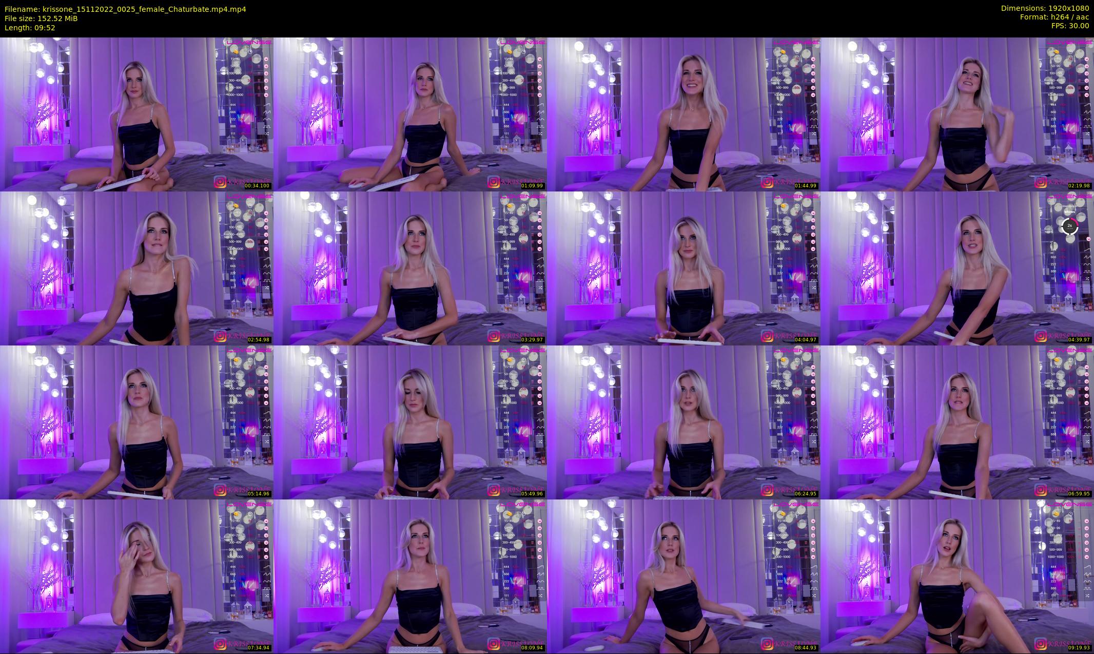 krissone — 10 minute Chaturbate female cam show recording, 1080p, Nov 15, 2022