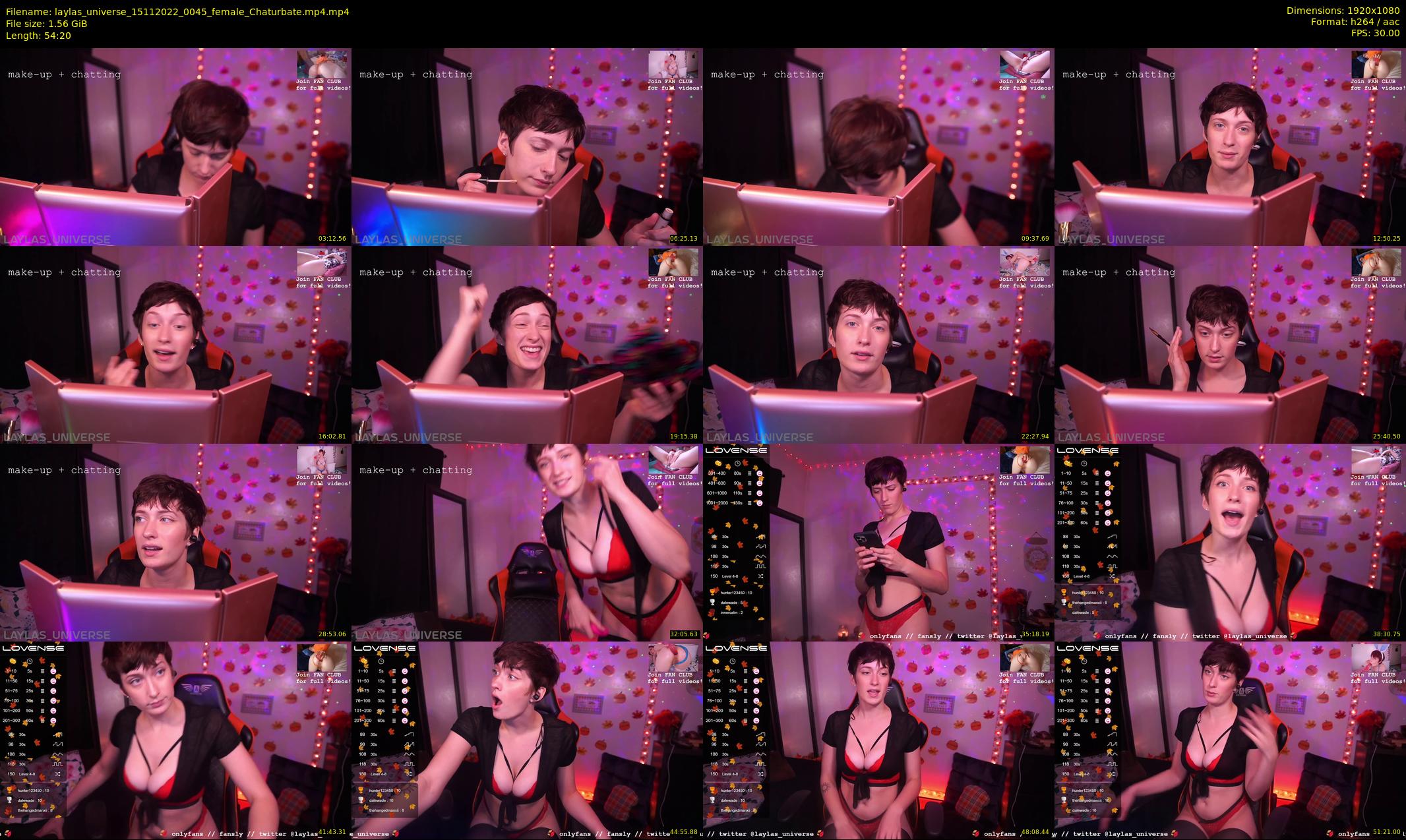 laylas_universe — 55 minute Chaturbate female cam show recording, 1080p, Nov 15, 2022