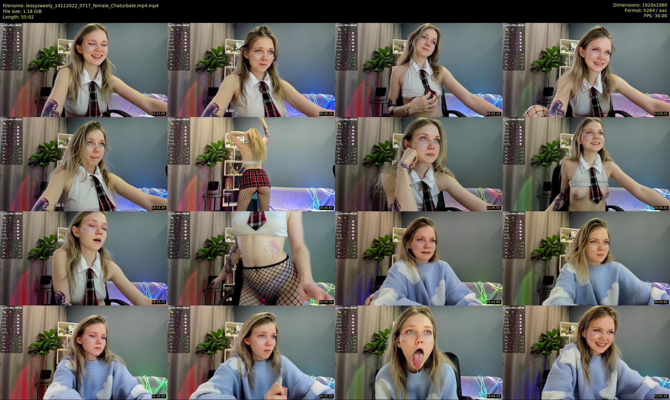 lessysweety — 56 minute Chaturbate female cam show recording, 1080p, Nov 14, 2022