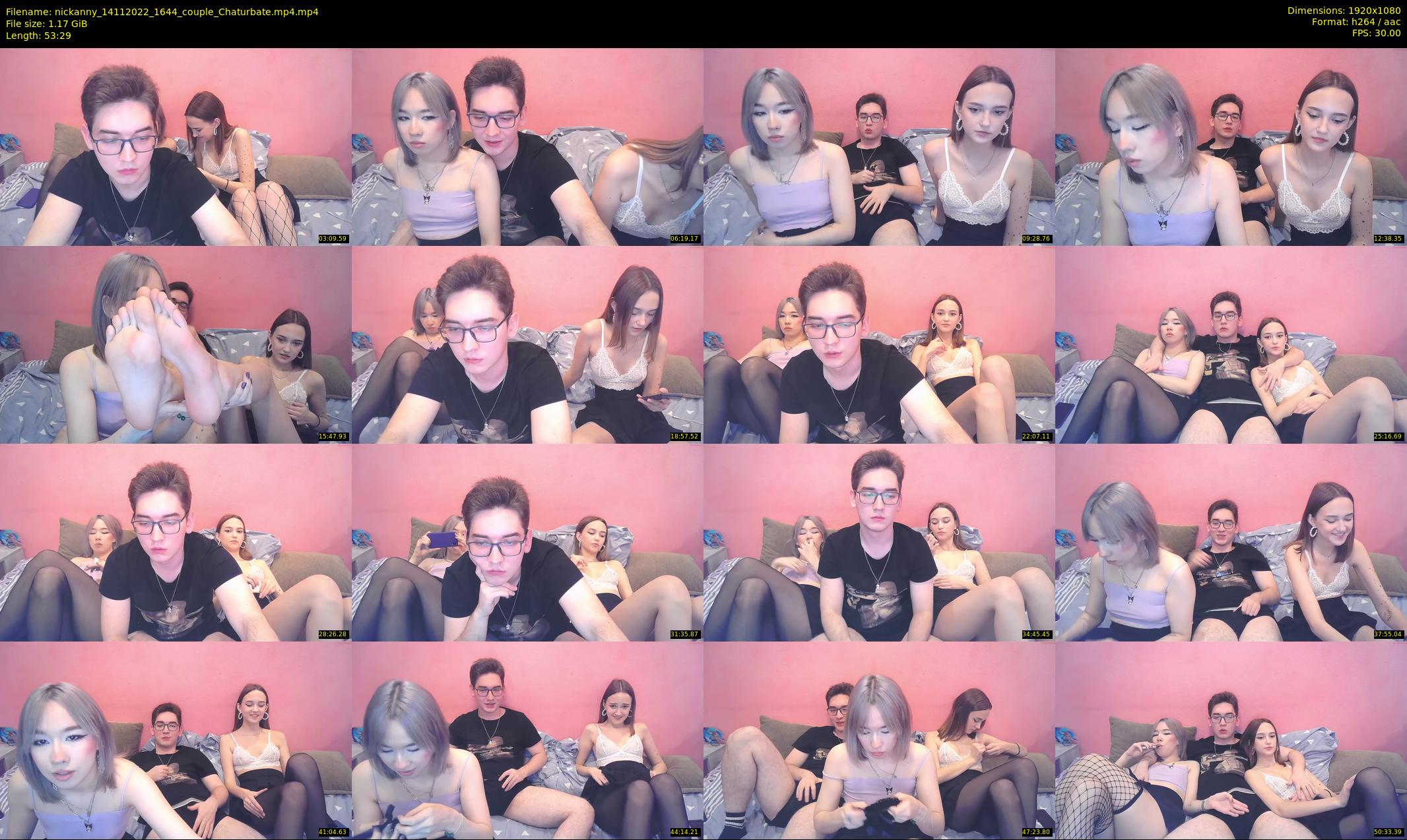 nickanny — 54 minute Chaturbate couple cam show recording, 1080p, Nov 14, 2022