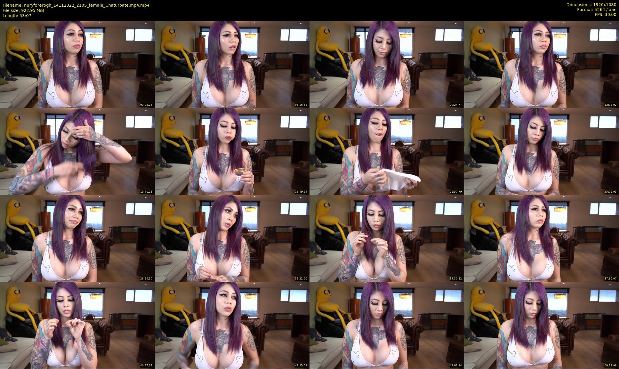 nuryforerogh — 54 minute Chaturbate female cam show recording, 1080p, Nov 14, 2022
