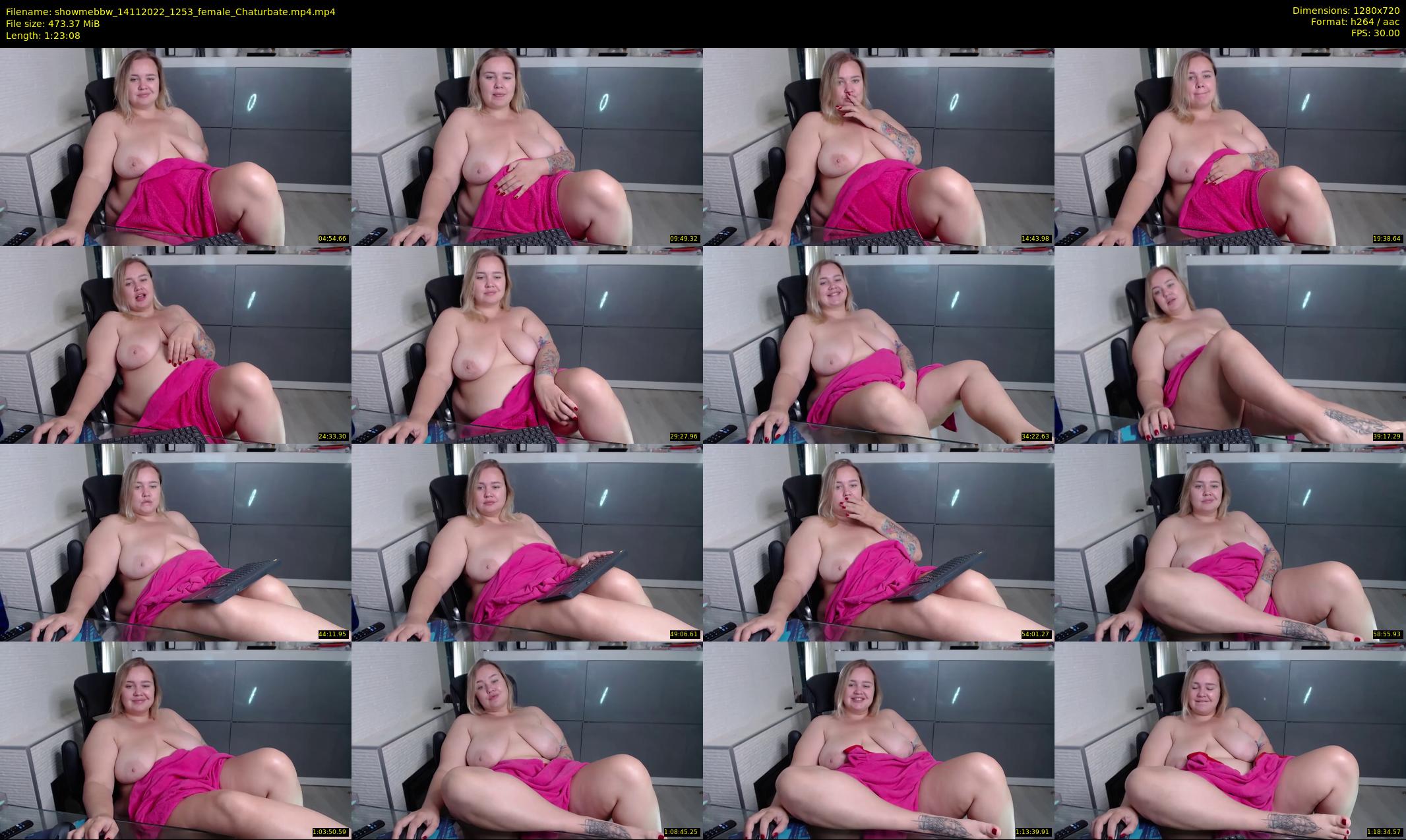 showmebbw — 84 minute Chaturbate female cam show recording, 720p, Nov 14, 2022
