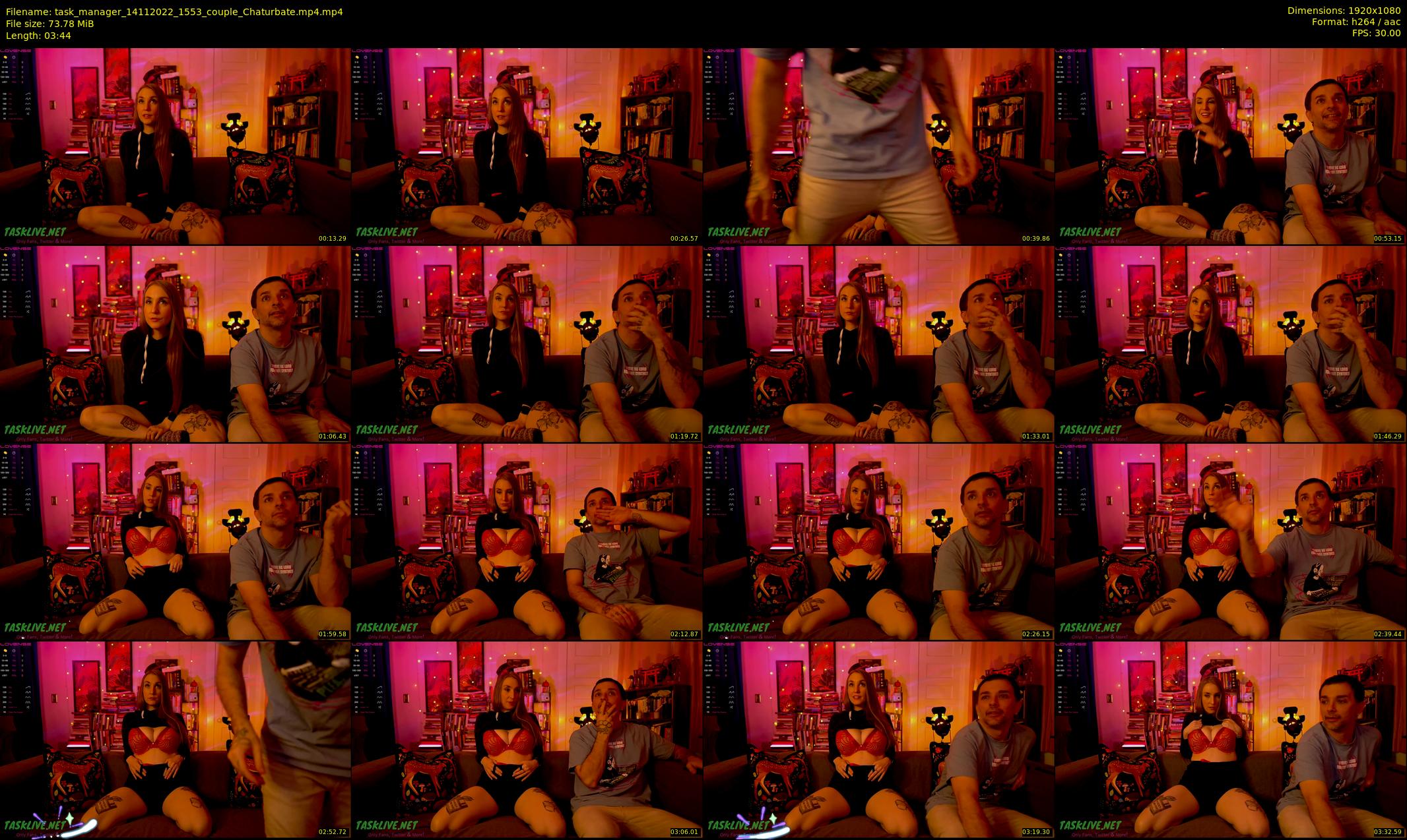 task_manager — 4 minute Chaturbate couple cam show recording, 1080p, Nov 14, 2022