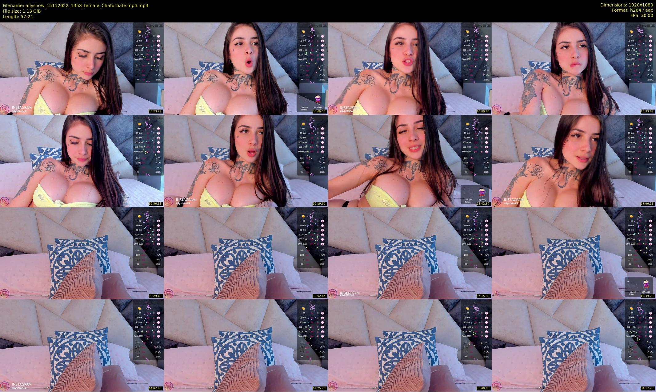 allysnow — 58 minute Chaturbate female cam show recording, 1080p, Nov 15, 2022