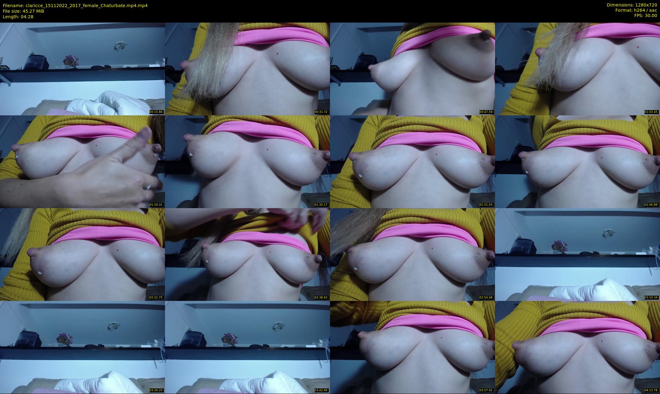 claricce — 5 minute Chaturbate female cam show recording, 720p, Nov 15, 2022