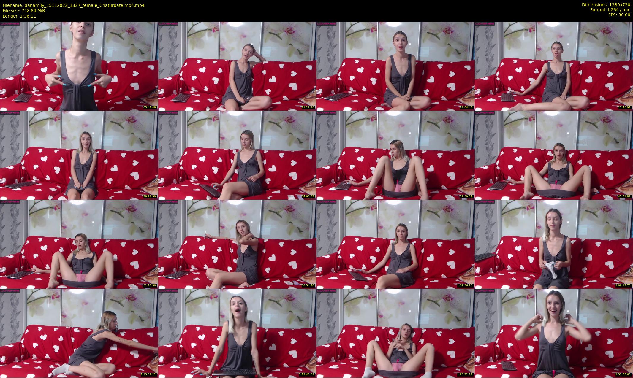 danamily — 97 minute Chaturbate female cam show recording, 720p, Nov 15, 2022