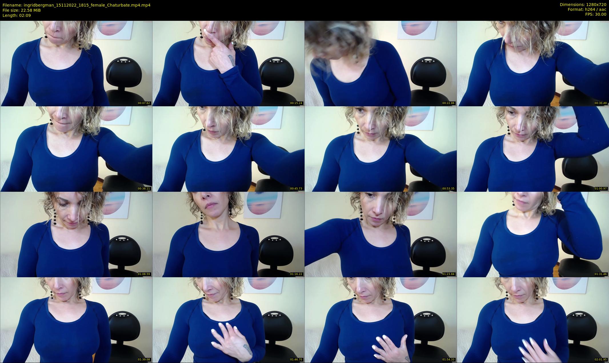 ingridbergman — 3 minute Chaturbate female cam show recording, 720p, Nov 15, 2022