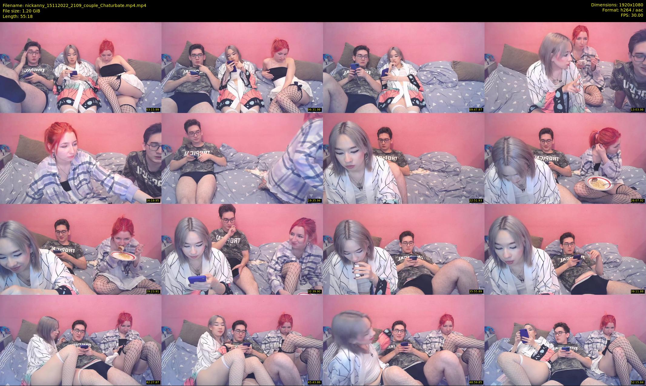 nickanny — 56 minute Chaturbate couple cam show recording, 1080p, Nov 15, 2022