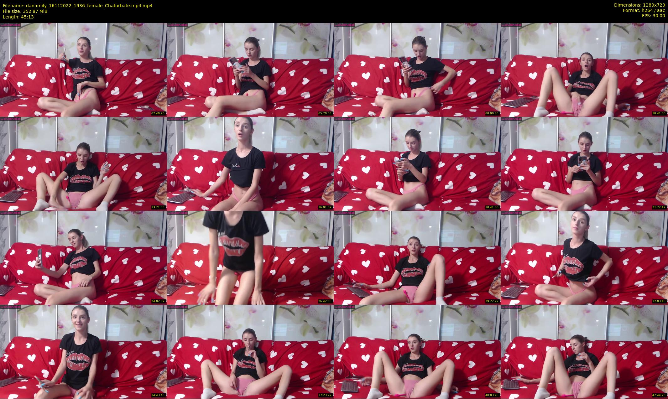 danamily — 46 minute Chaturbate female cam show recording, 720p, Nov 16, 2022