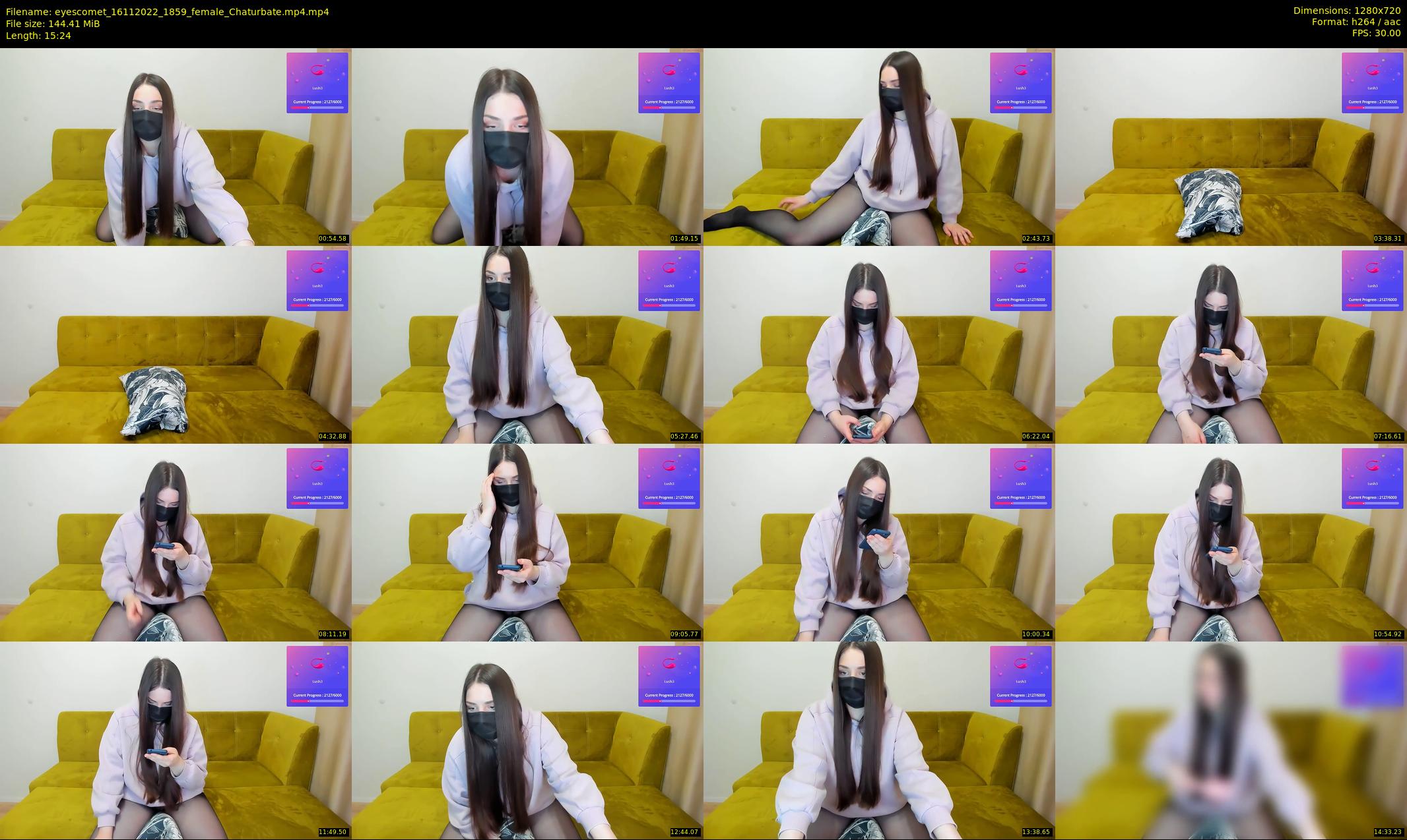 eyescomet — 16 minute Chaturbate female cam show recording, 720p, Nov 16, 2022