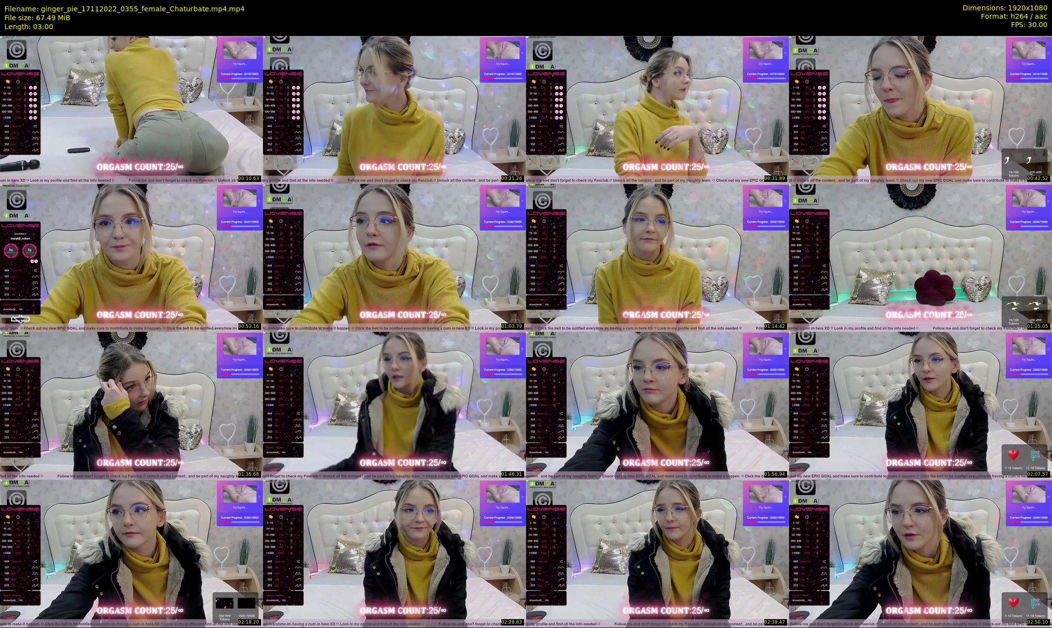ginger_pie — 3 minute Chaturbate female cam show recording, 1080p, Nov 17, 2022