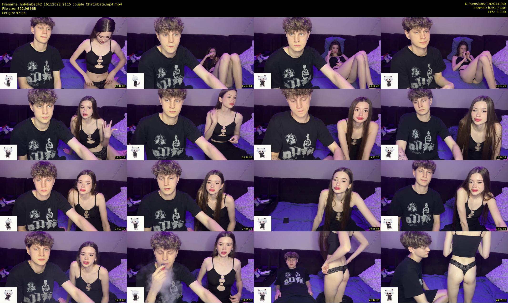holybabe342 — 48 minute Chaturbate couple cam show recording, 1080p, Nov 16, 2022