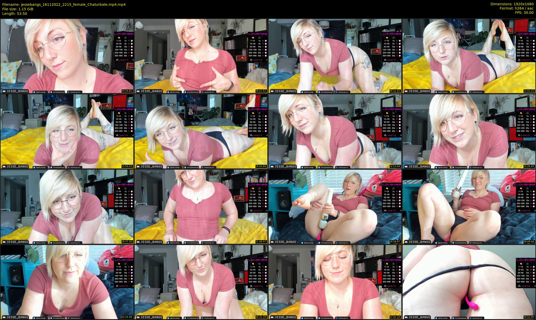 jessebangs — 54 minute Chaturbate female cam show recording, 1080p, Nov 16, 2022