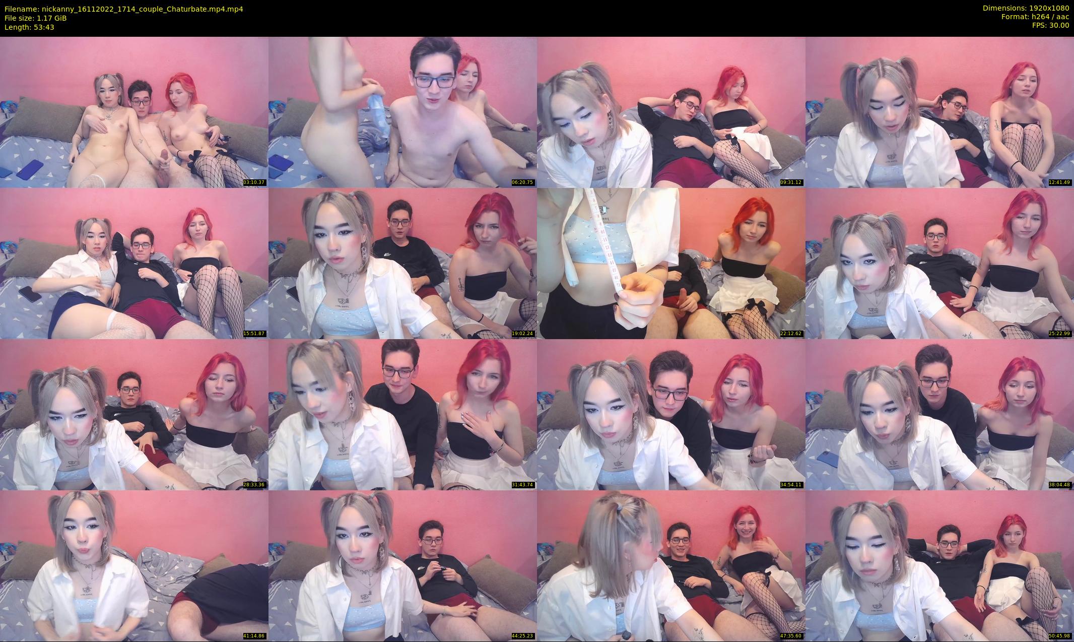 nickanny — 54 minute Chaturbate couple cam show recording, 1080p, Nov 16, 2022