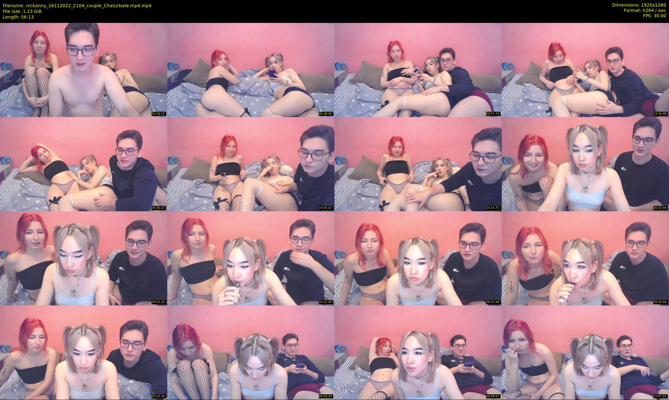 nickanny — 57 minute Chaturbate couple cam show recording, 1080p, Nov 16, 2022