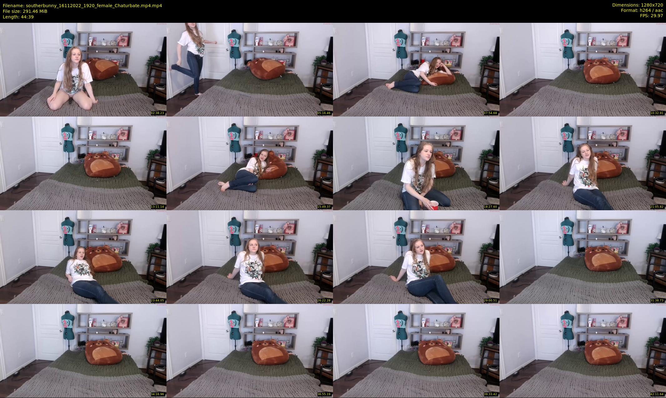 southerbunny — 45 minute Chaturbate female cam show recording, 720p, Nov 16, 2022