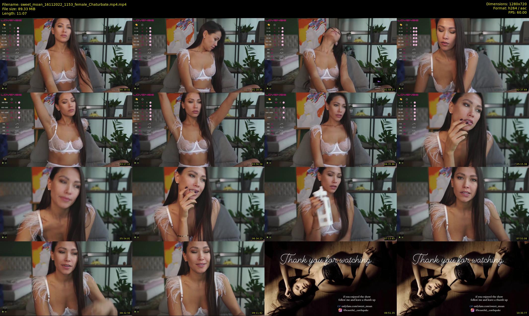 sweet_moan — 12 minute Chaturbate female cam show recording, 720p, Nov 16, 2022