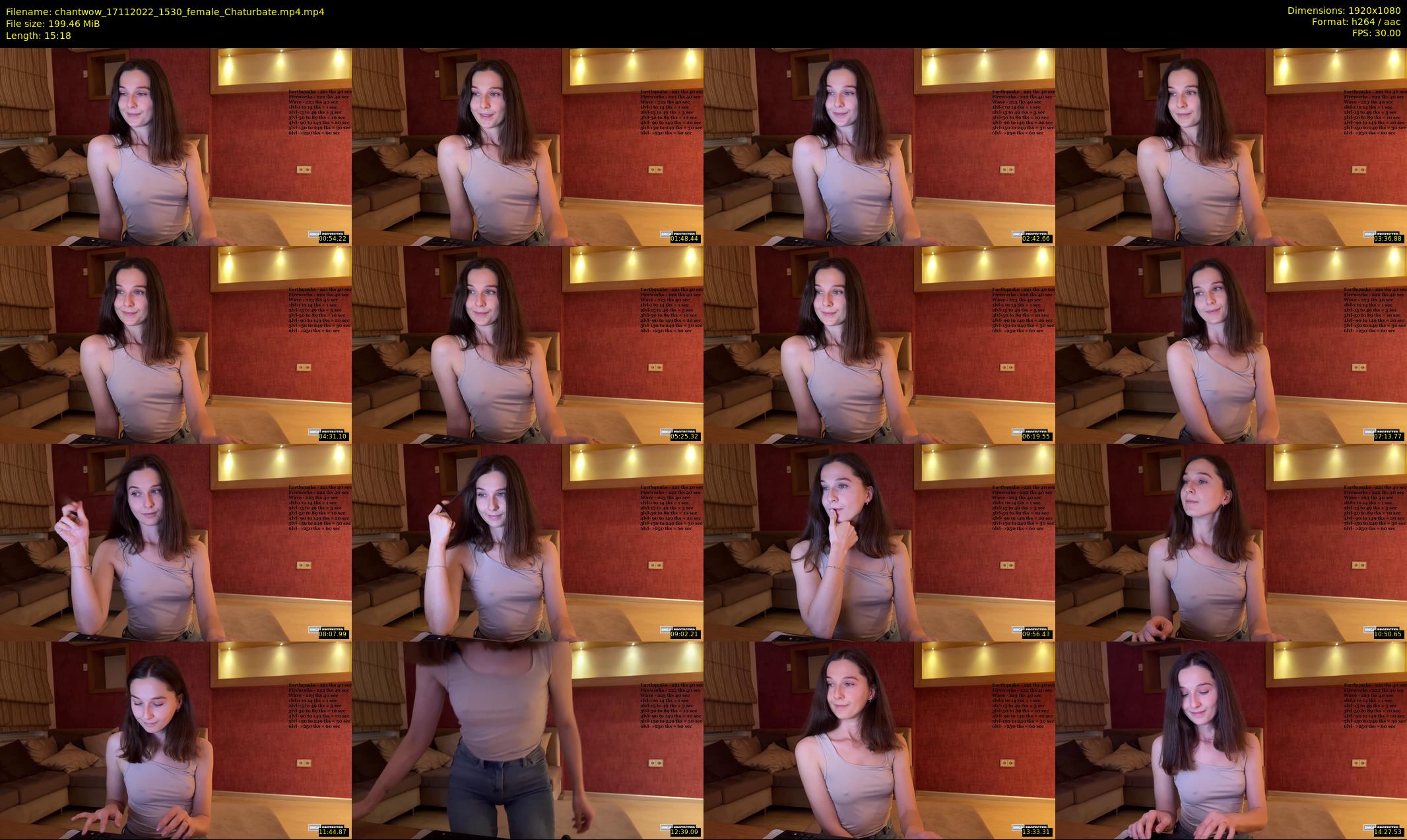 chantwow — 16 minute Chaturbate female cam show recording, 1080p, Nov 17, 2022