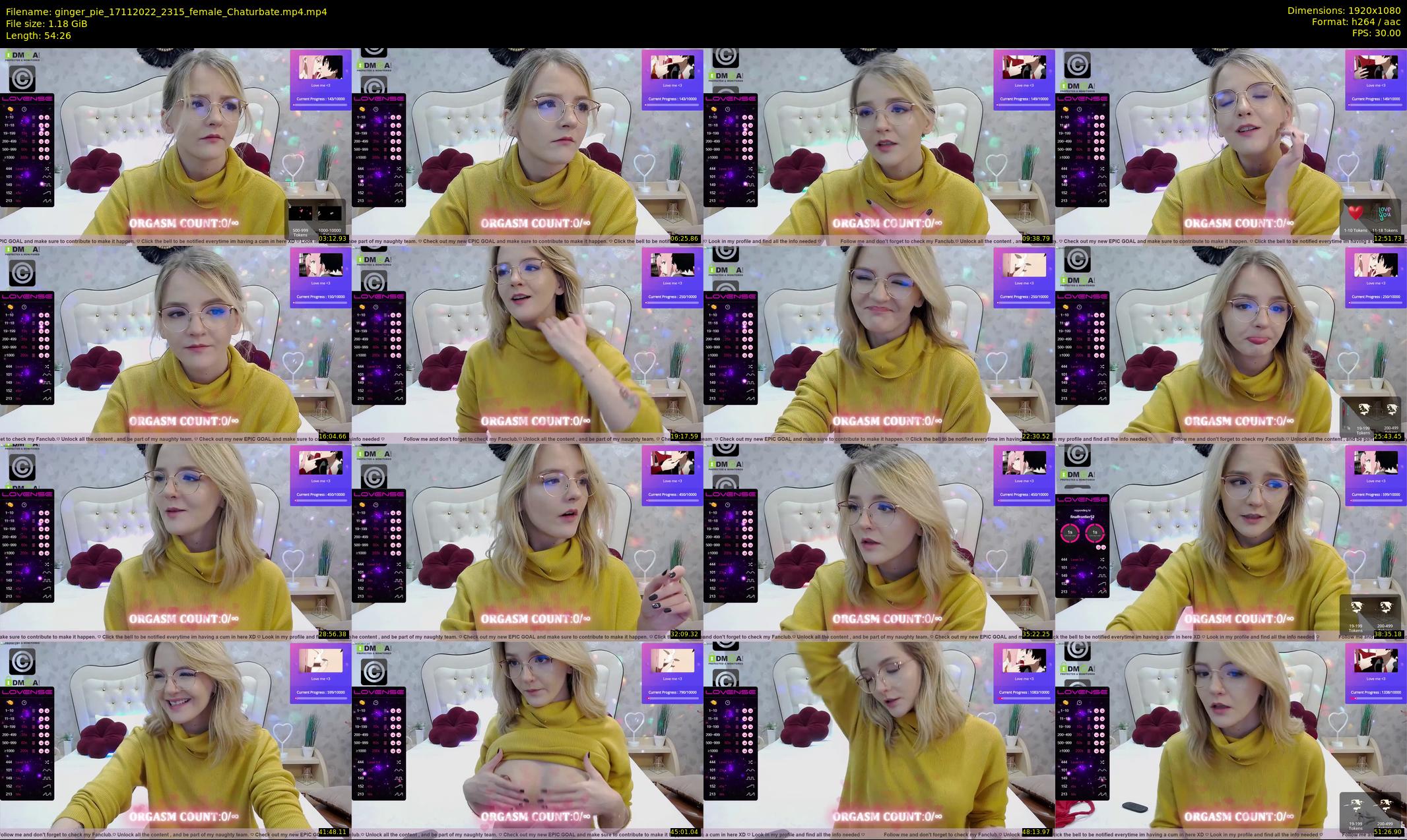 ginger_pie — 55 minute Chaturbate female cam show recording, 1080p, Nov 17, 2022