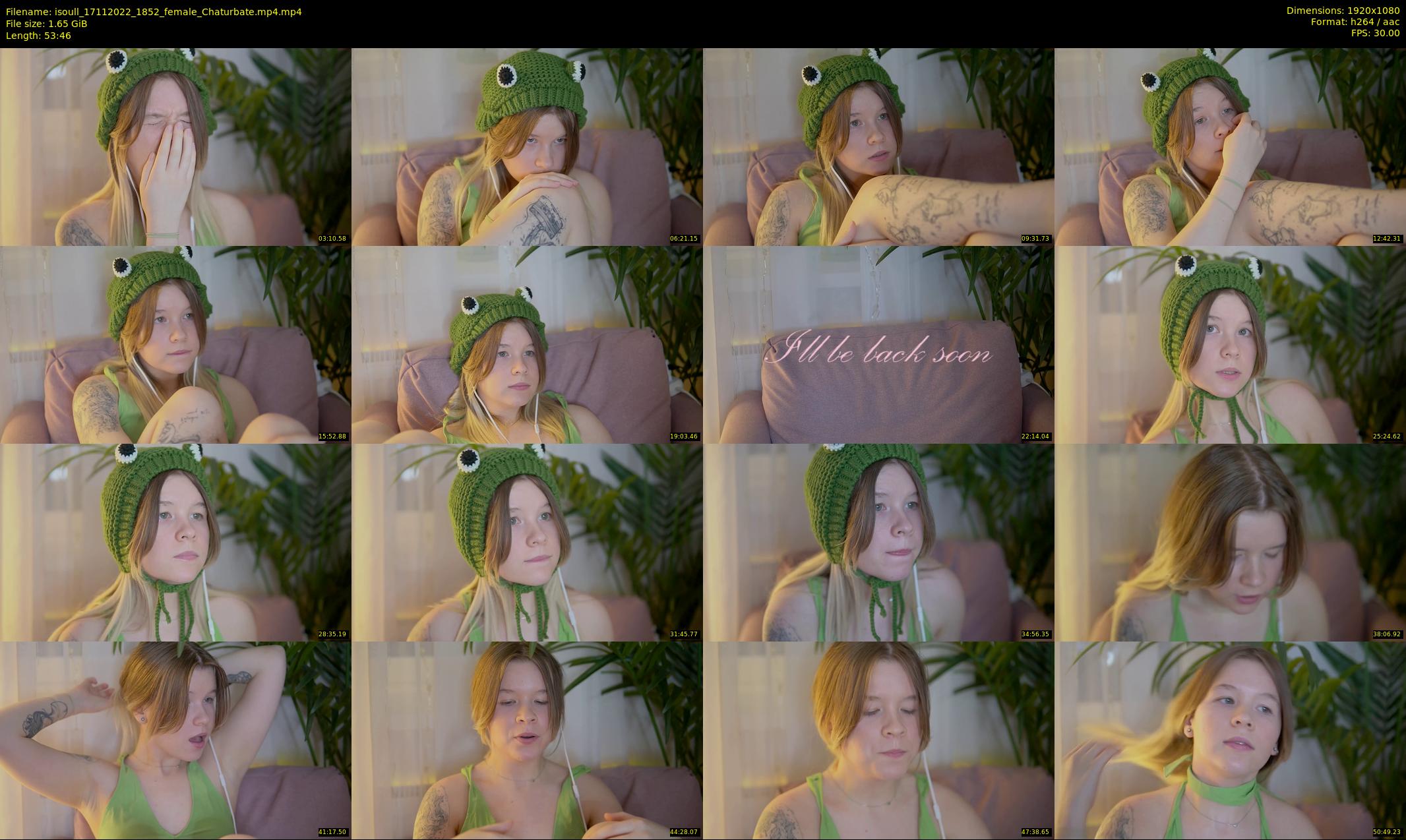 isoull — 54 minute Chaturbate female cam show recording, 1080p, Nov 17, 2022