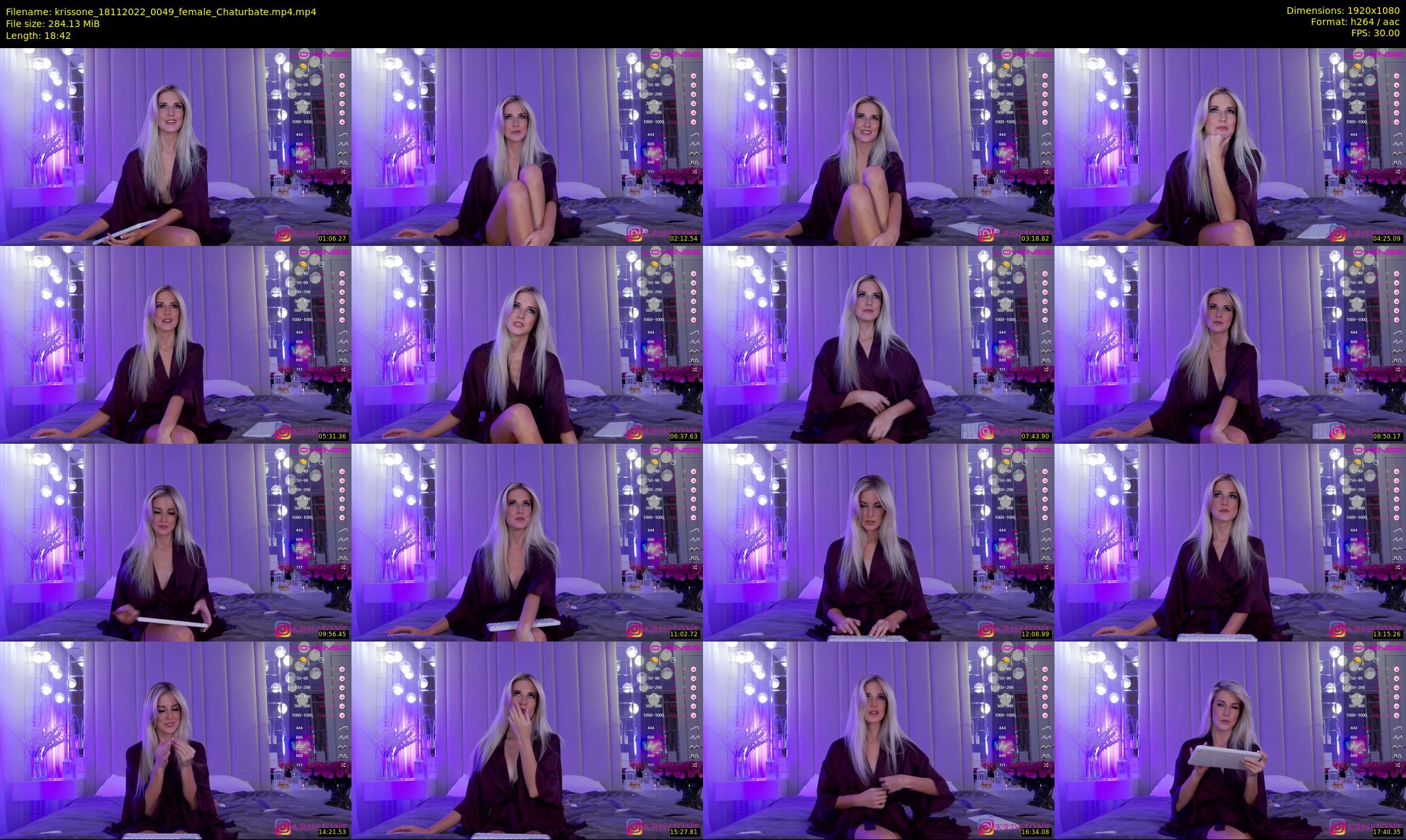 krissone — 19 minute Chaturbate female cam show recording, 1080p, Nov 18, 2022