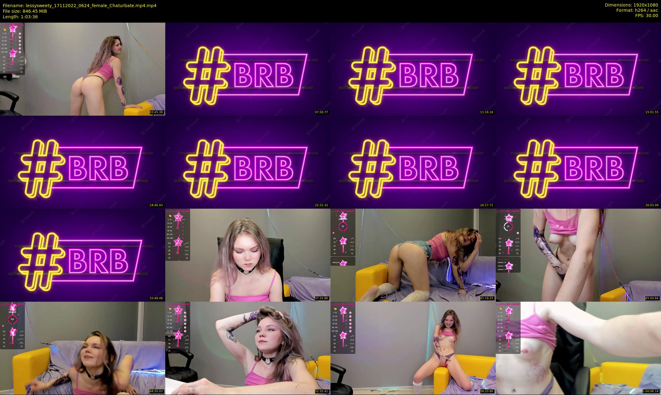 lessysweety — 64 minute Chaturbate female cam show recording, 1080p, Nov 17, 2022