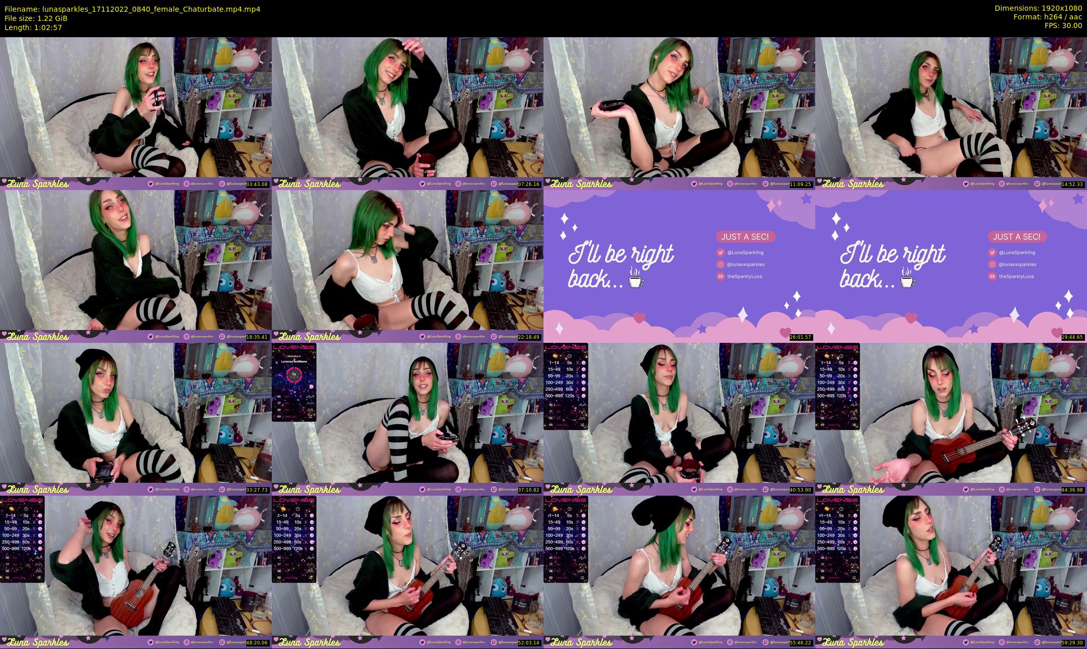lunasparkles — 63 minute Chaturbate female cam show recording, 1080p, Nov 17, 2022