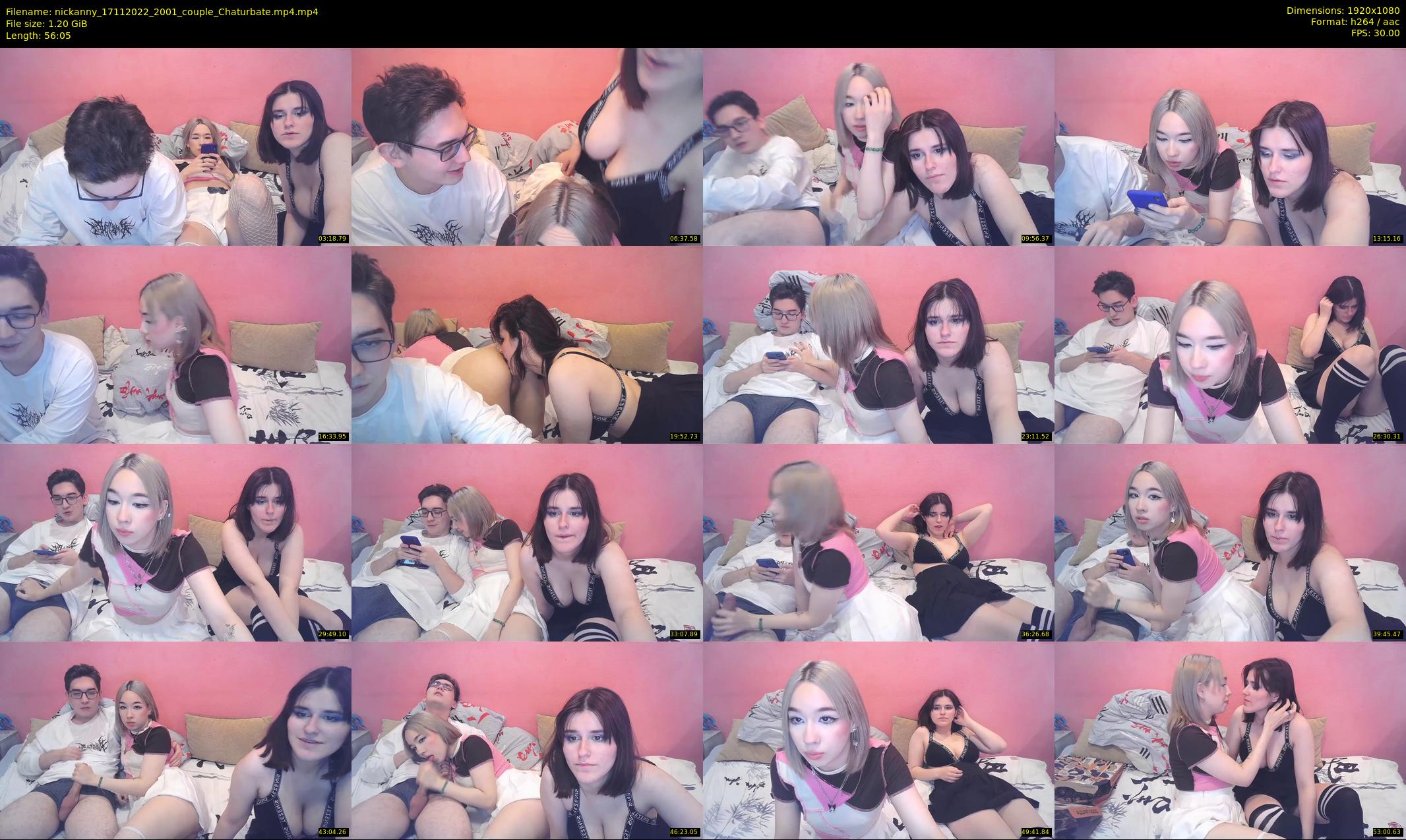 nickanny — 57 minute Chaturbate couple cam show recording, 1080p, Nov 17, 2022