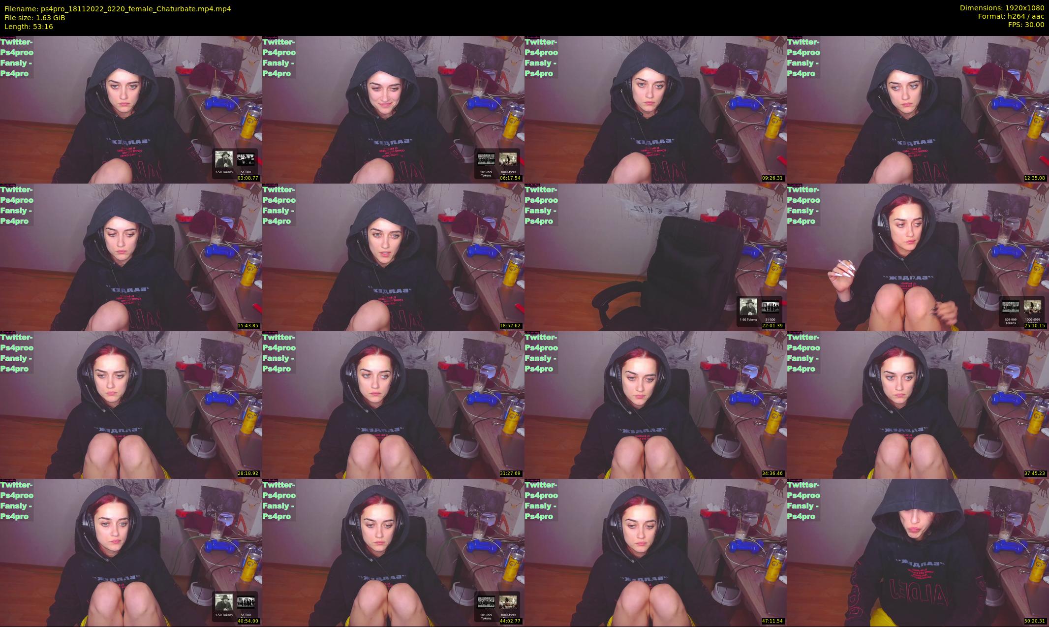 ps4pro — 54 minute Chaturbate female cam show recording, 1080p, Nov 18, 2022