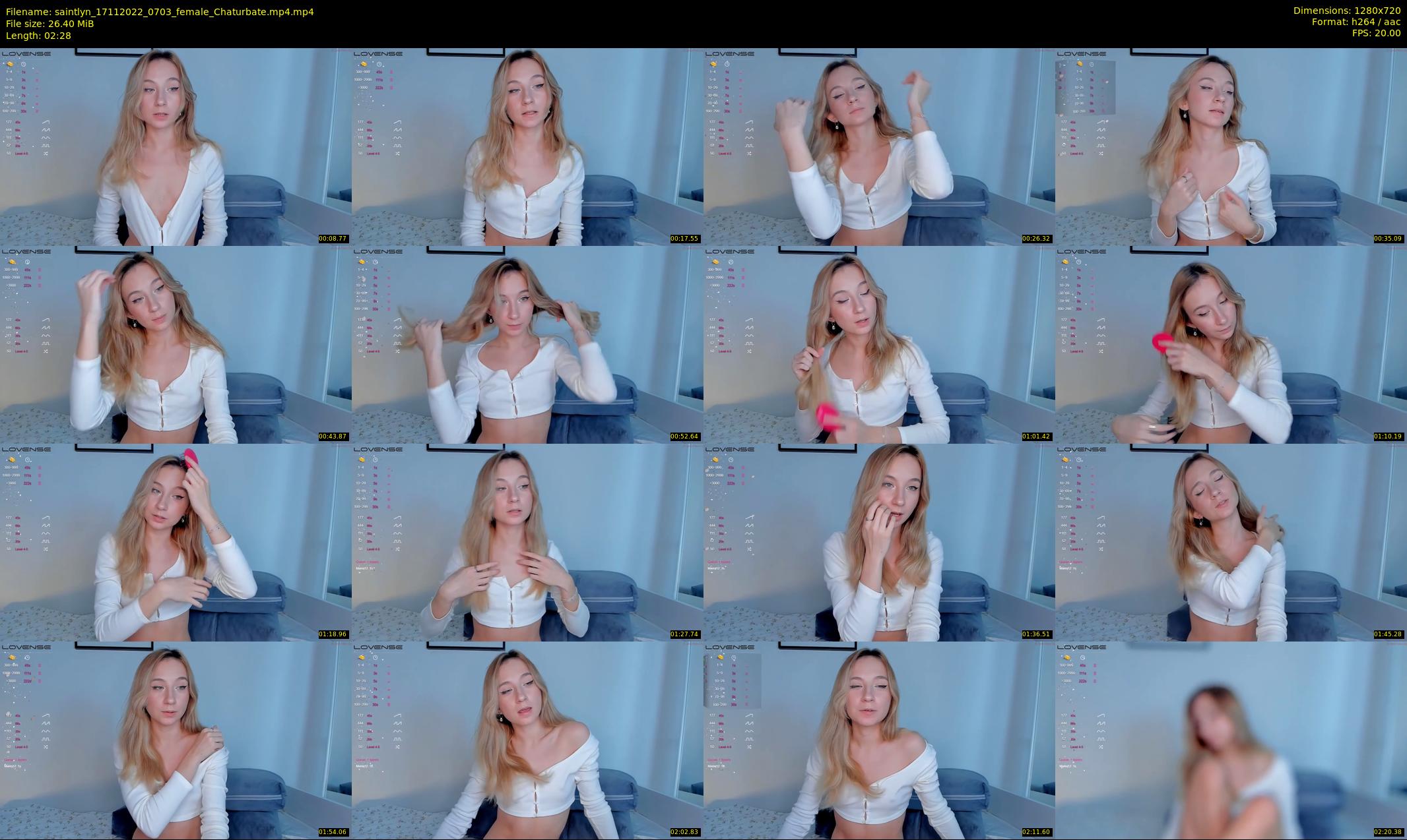 saintlyn — 3 minute Chaturbate female cam show recording, 720p, Nov 17, 2022