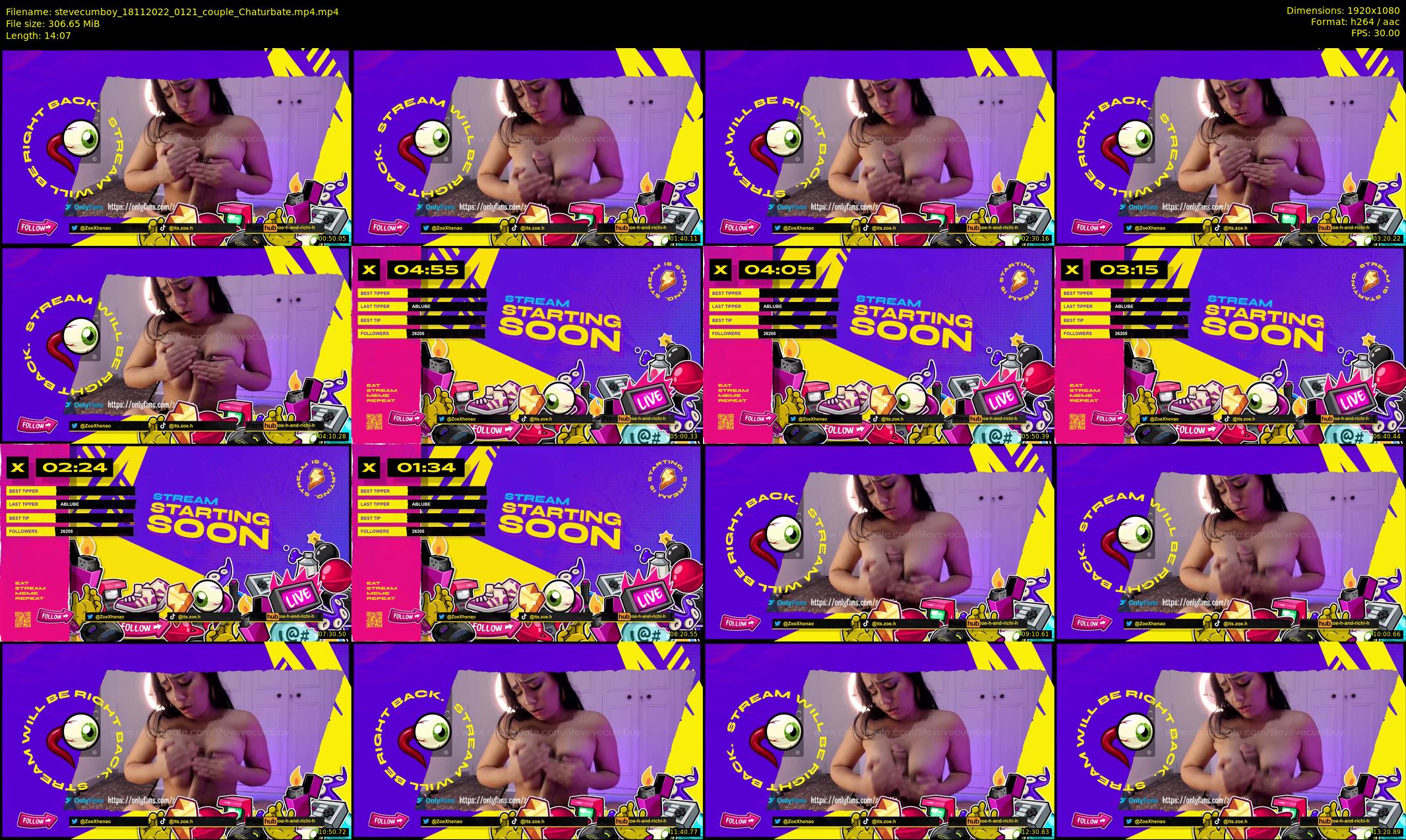 stevecumboy — 15 minute Chaturbate couple cam show recording, 1080p, Nov 18, 2022