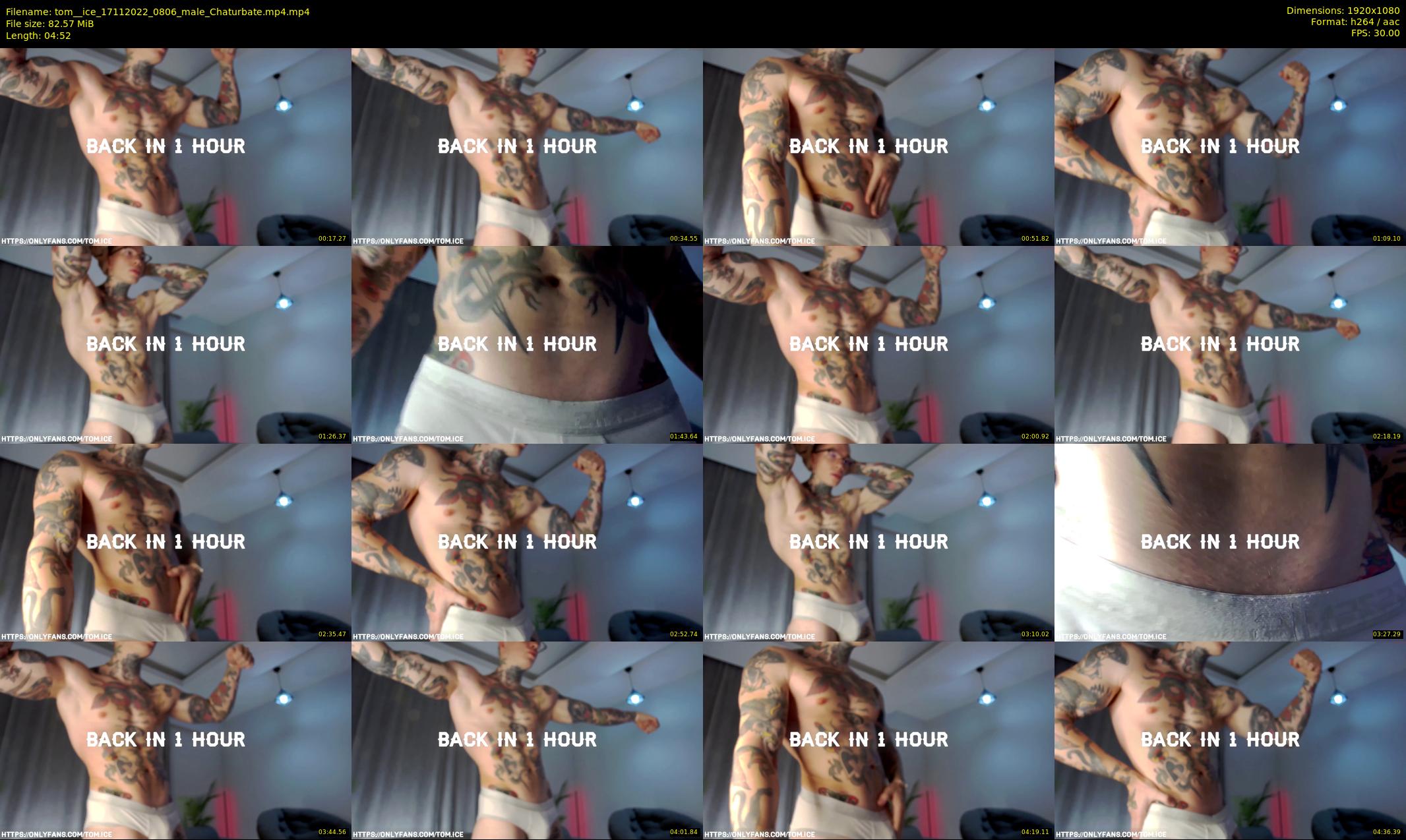tom__ice — 5 minute Chaturbate male cam show recording, 1080p, Nov 17, 2022