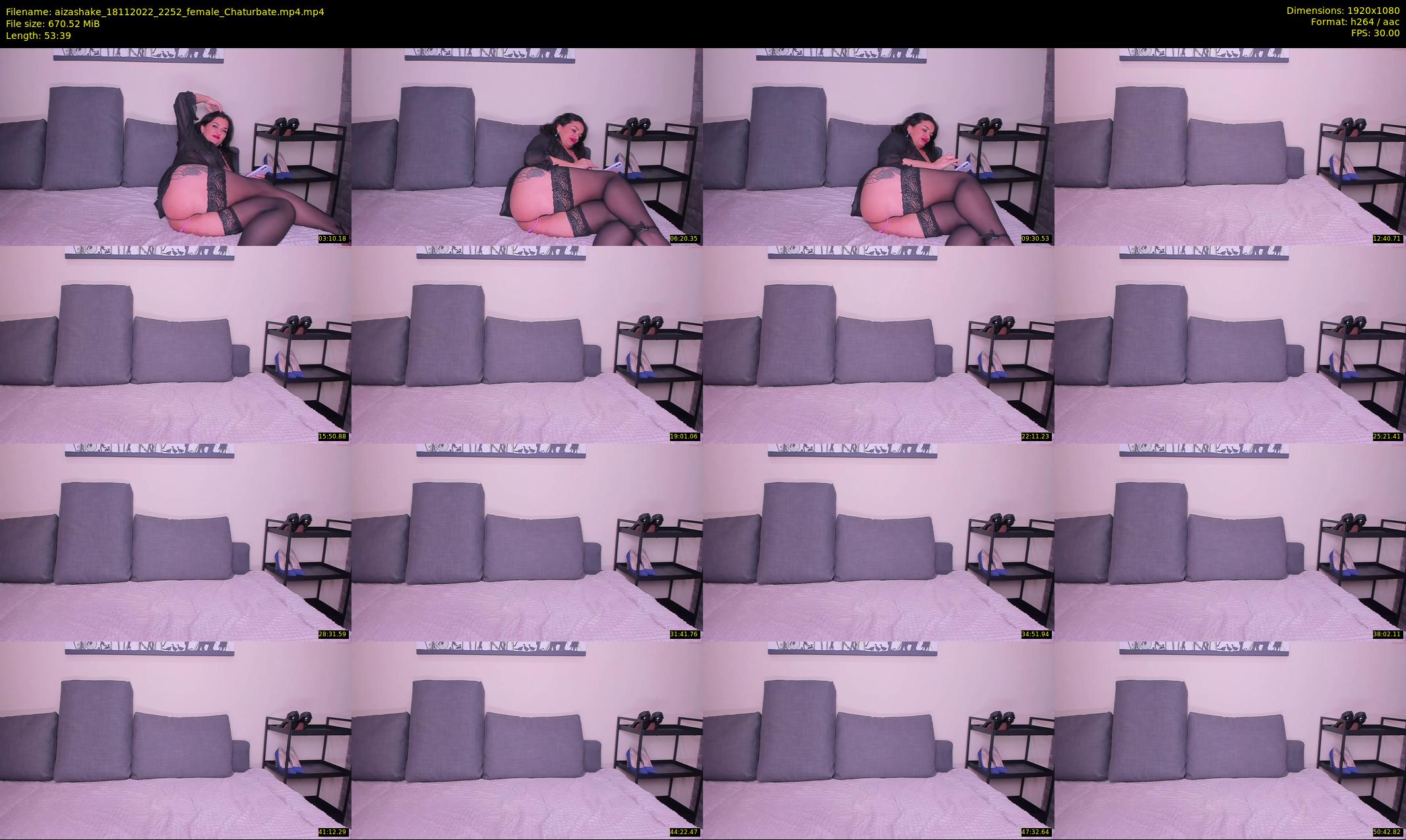 aizashake — 54 minute Chaturbate female cam show recording, 1080p, Nov 18, 2022