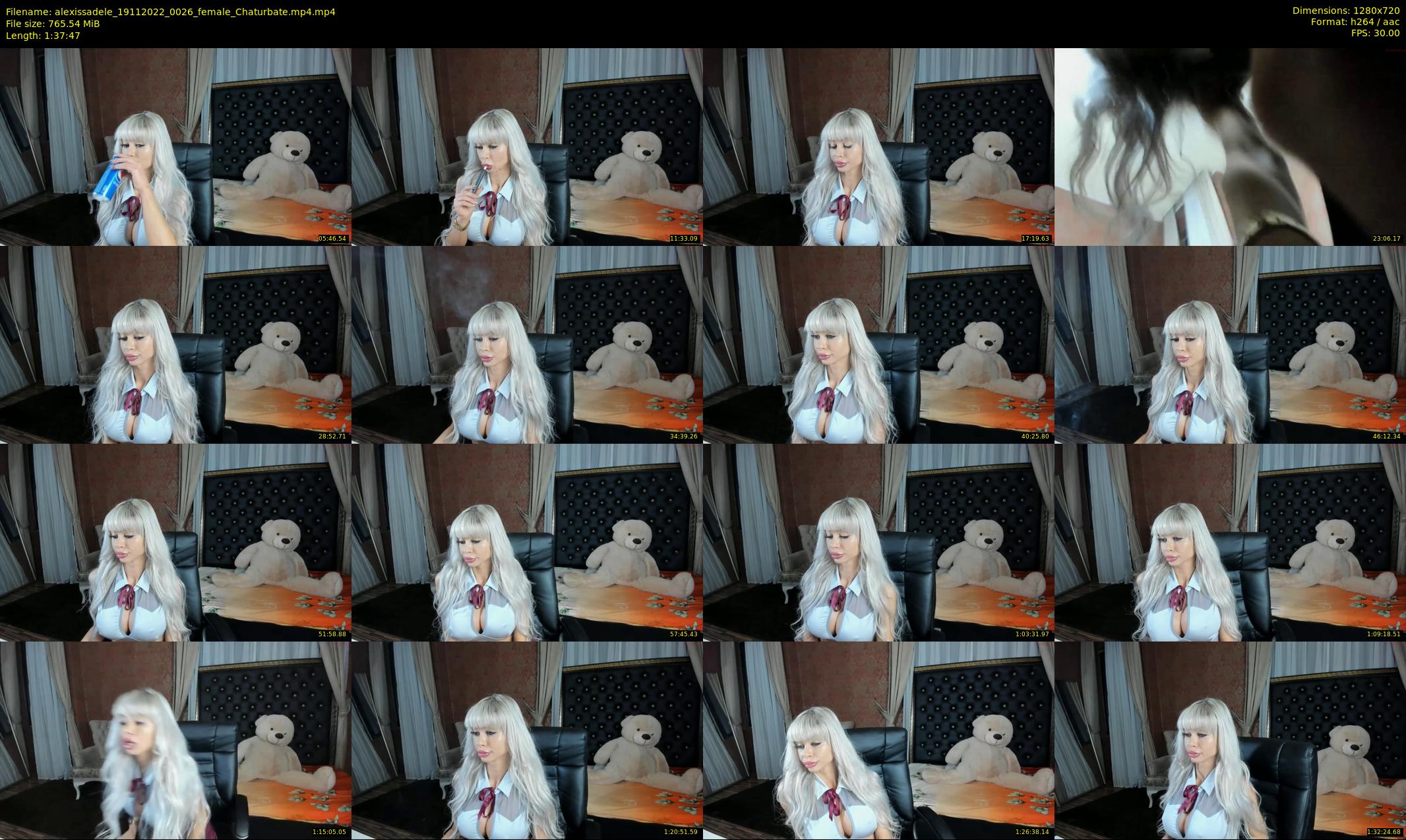 alexissadele — 98 minute Chaturbate female cam show recording, 720p, Nov 19, 2022