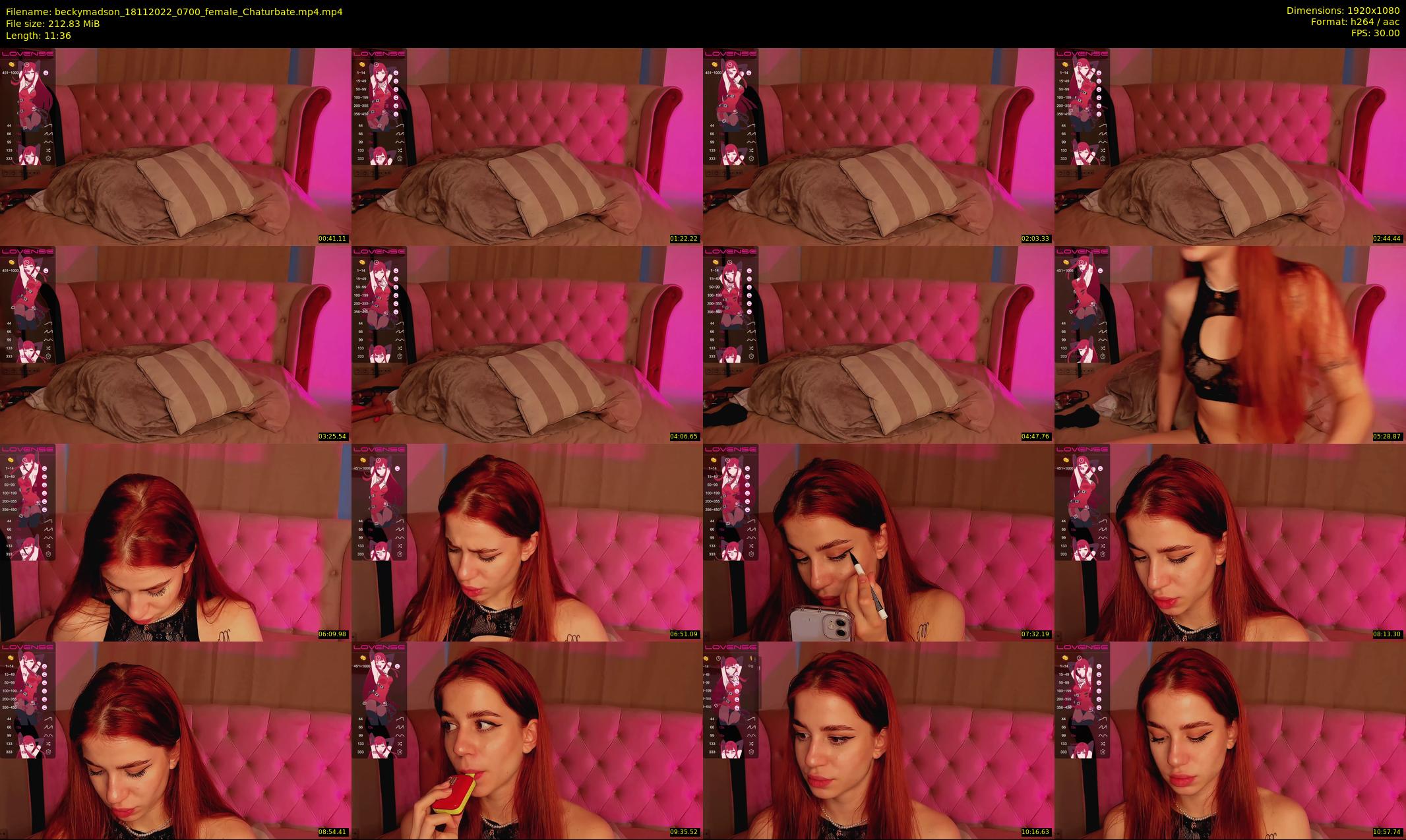 beckymadson — 12 minute Chaturbate female cam show recording, 1080p, Nov 18, 2022