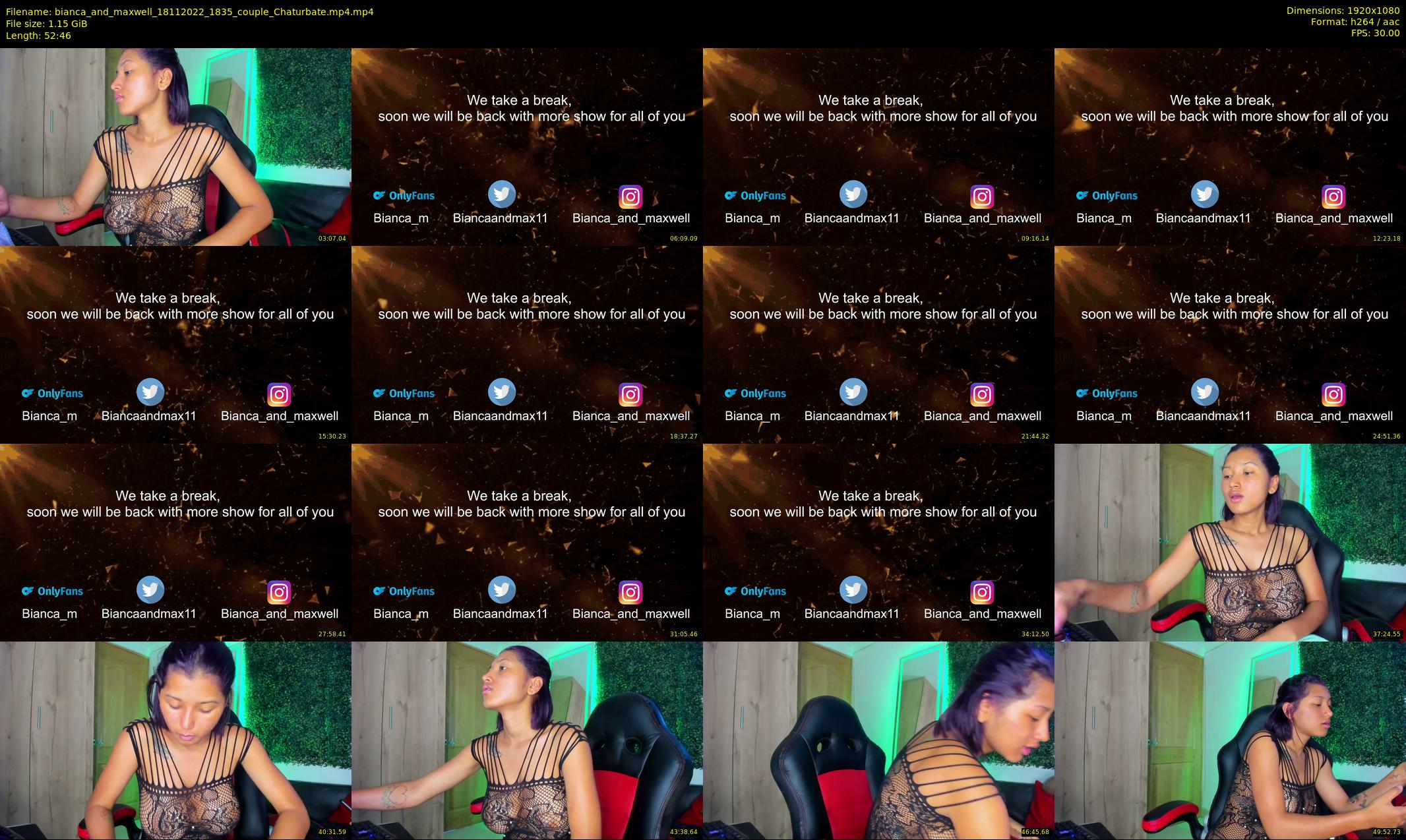 bianca_and_maxwell — 53 minute Chaturbate couple cam show recording, 1080p, Nov 18, 2022